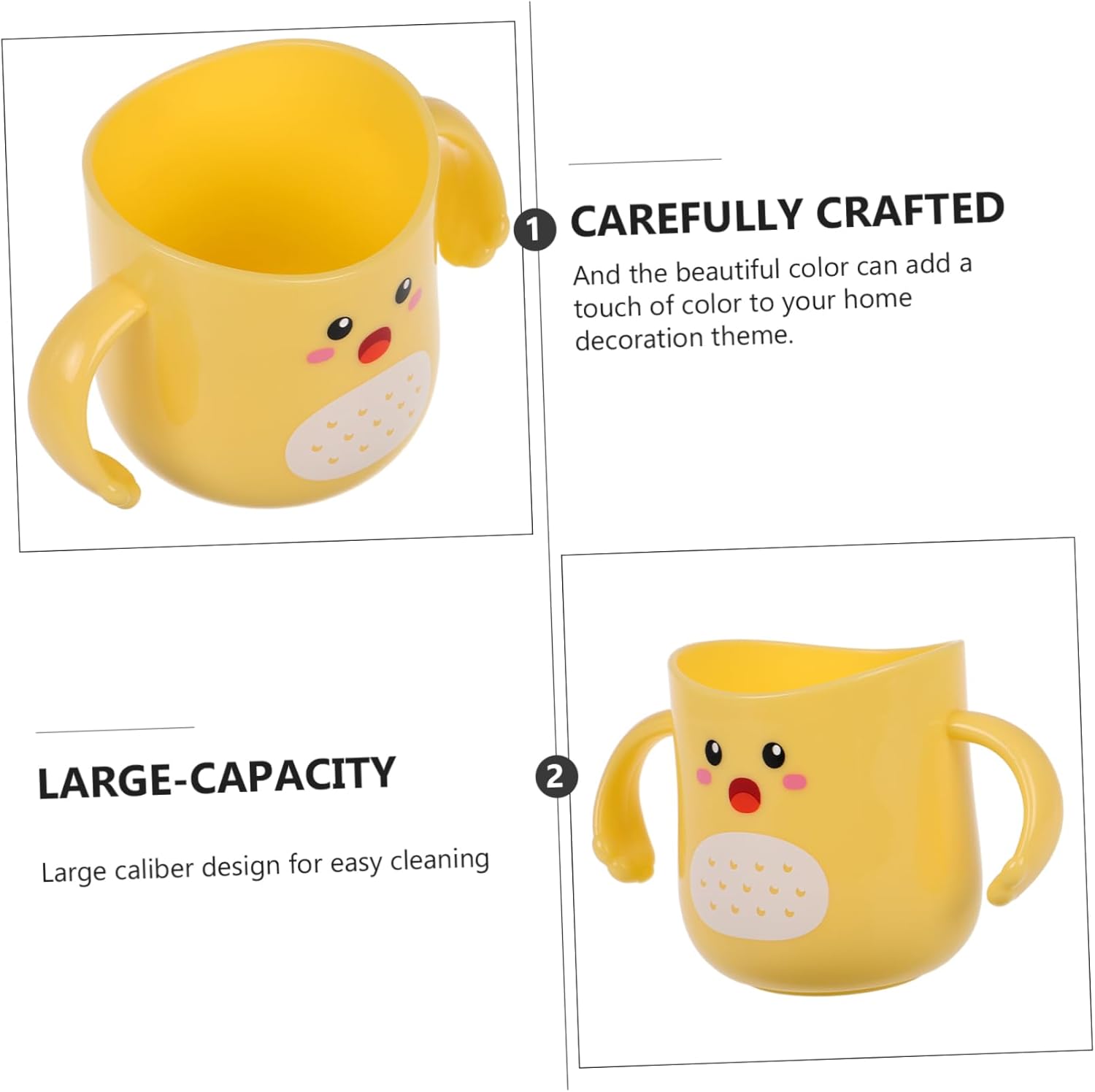 Cute Cartoon Toothbrush Holder with Double Handle