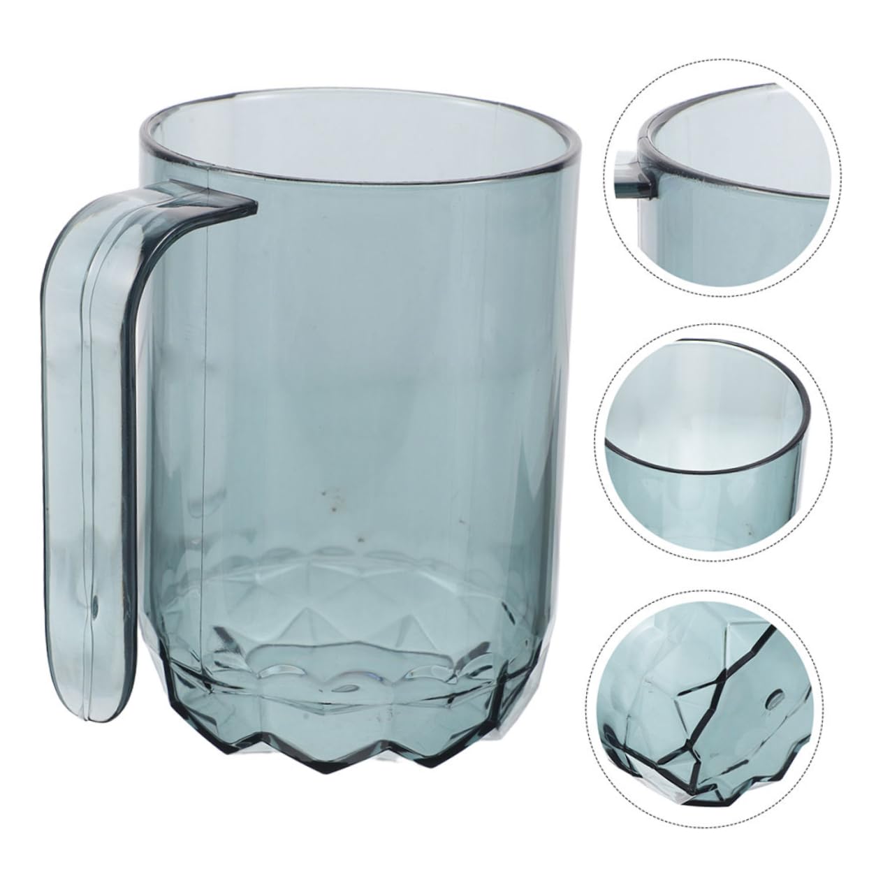 NOLITOY 3pcs Plastic Toothbrush Cups Set Transparent Reusable Bathroom Holder