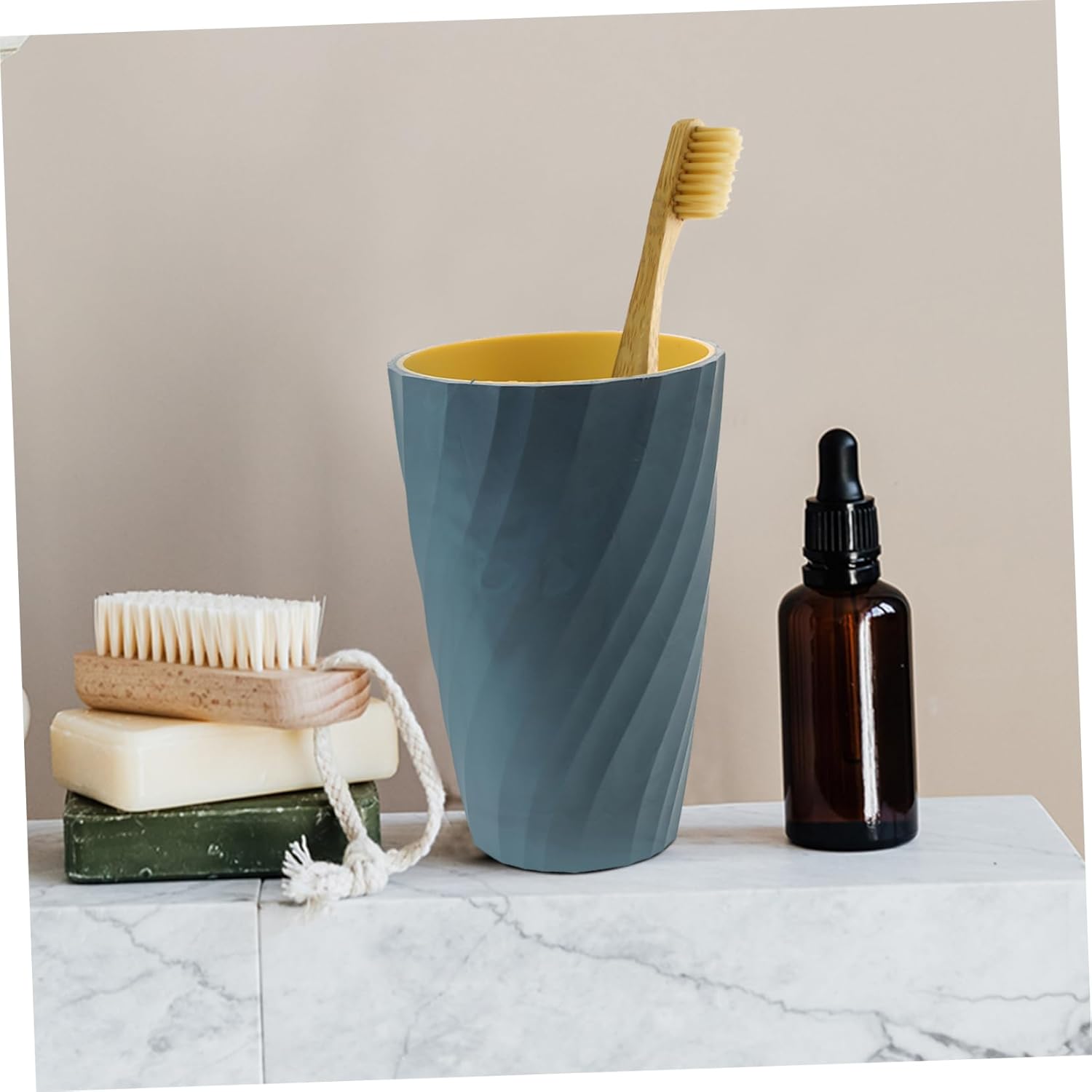 Cabilock Double-Handled Reusable Toothbrush Tumbler