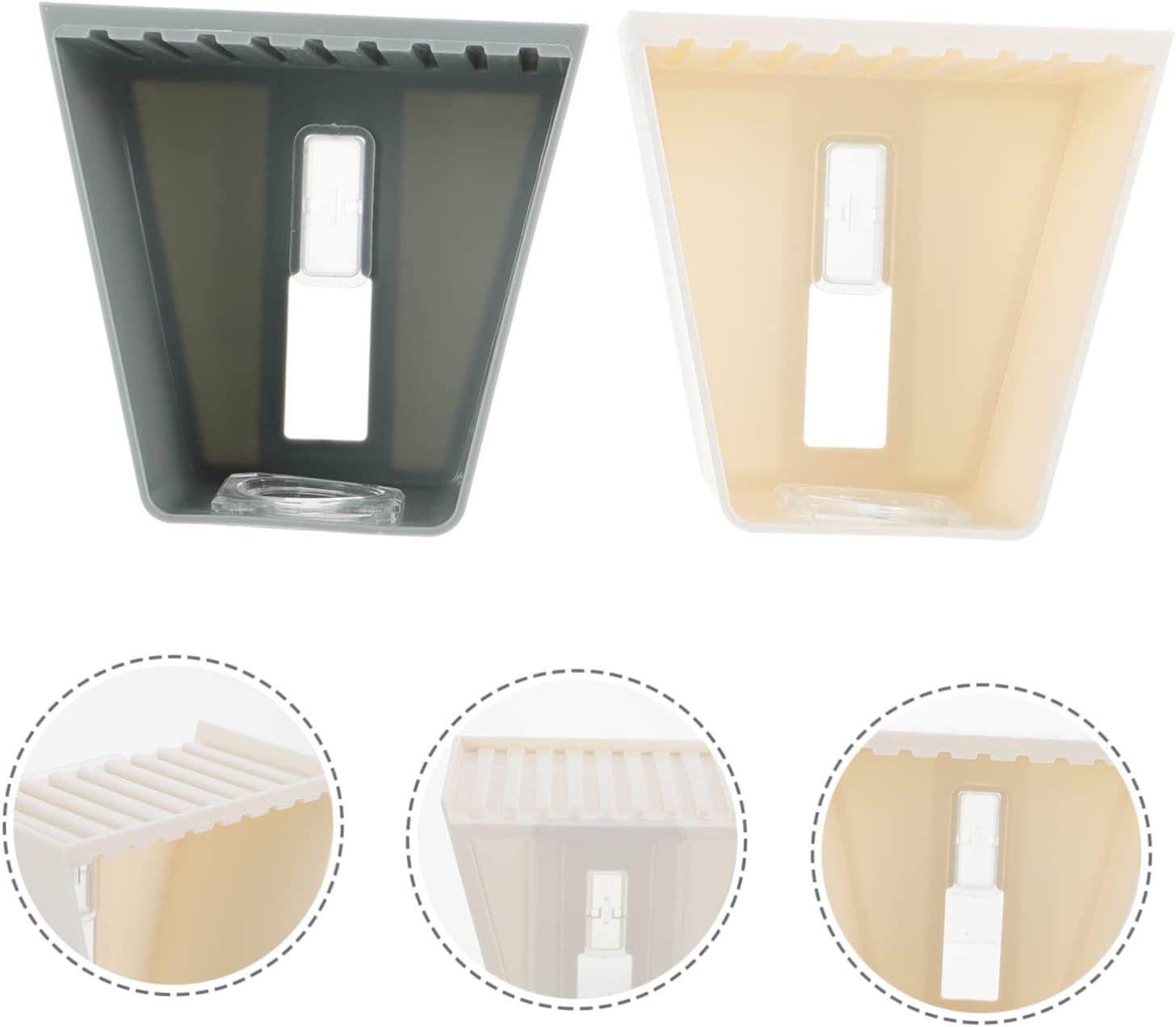 2pcs Wall Mounted Shampoo Hooks for Bathroom Storage