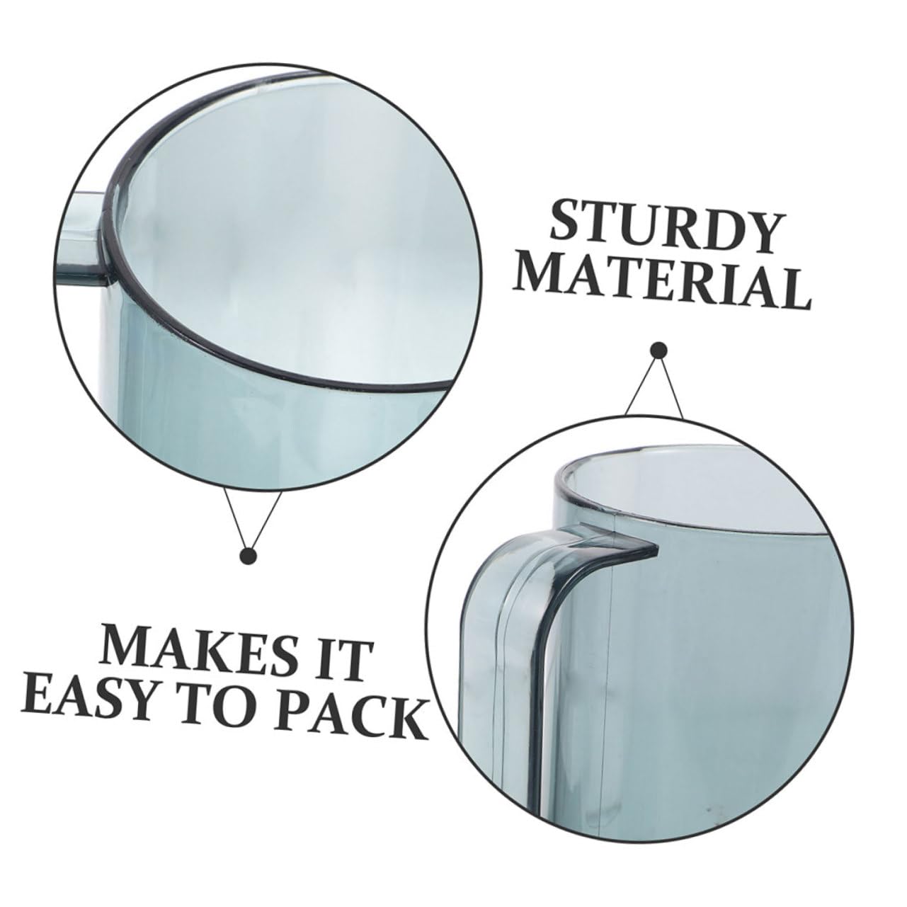 2-Piece Reusable Plastic Travel Toothbrush Cups