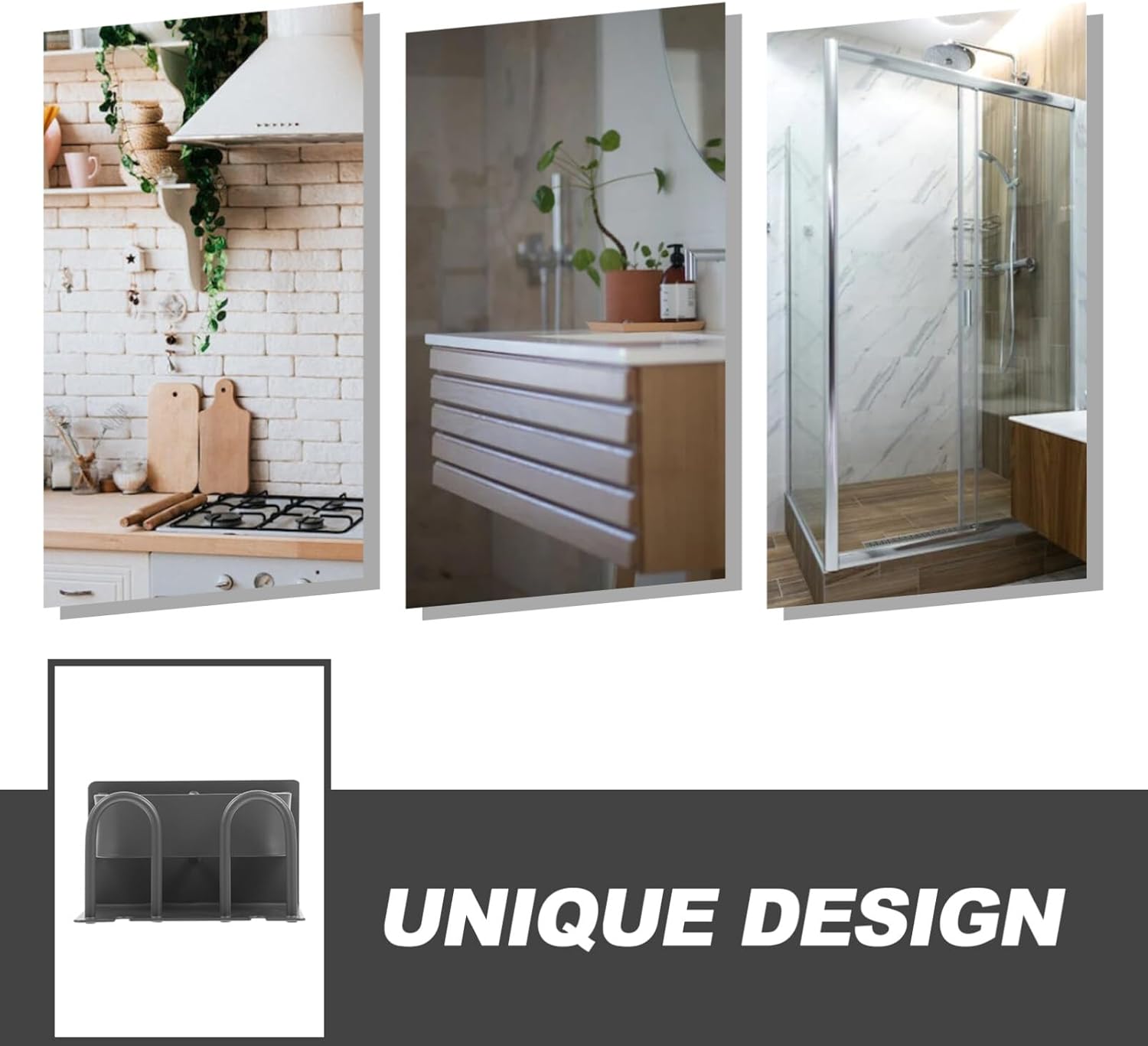 VOSAREA Space-Saving Wall-Mounted Toothbrush Holder