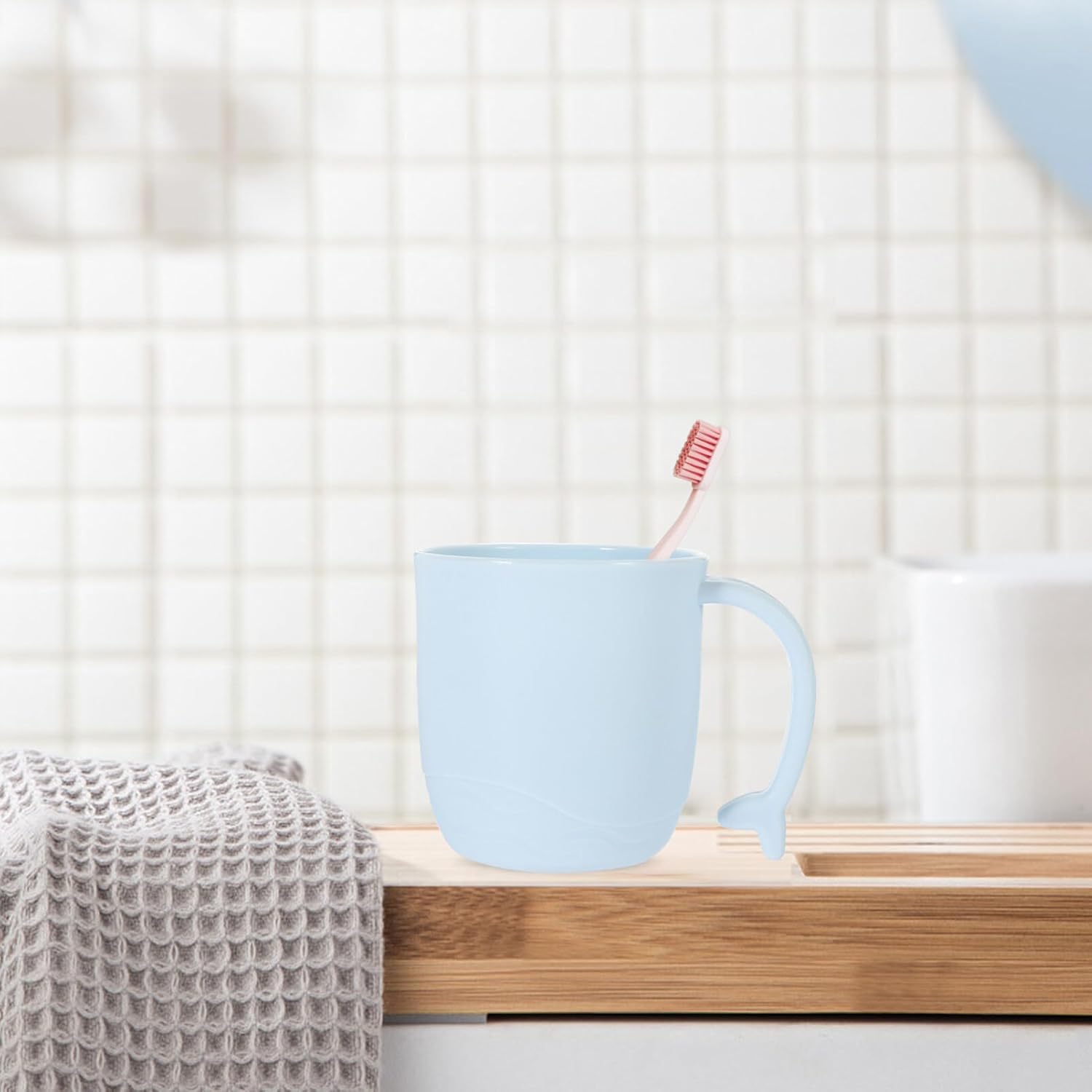 Zerodeko 2pcs Dolphin Toothbrush Cup Reusable Bathroom Gargling Mugs
