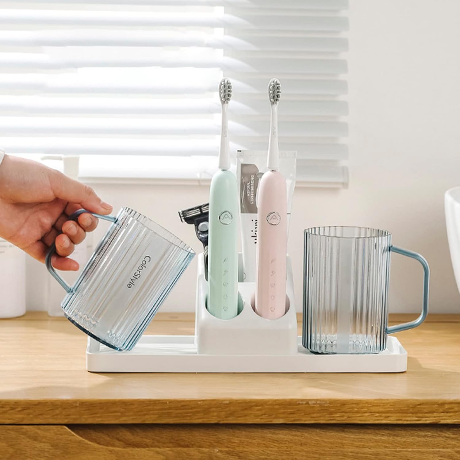 Premium Bathroom Toothbrush Toothpaste Organizer
