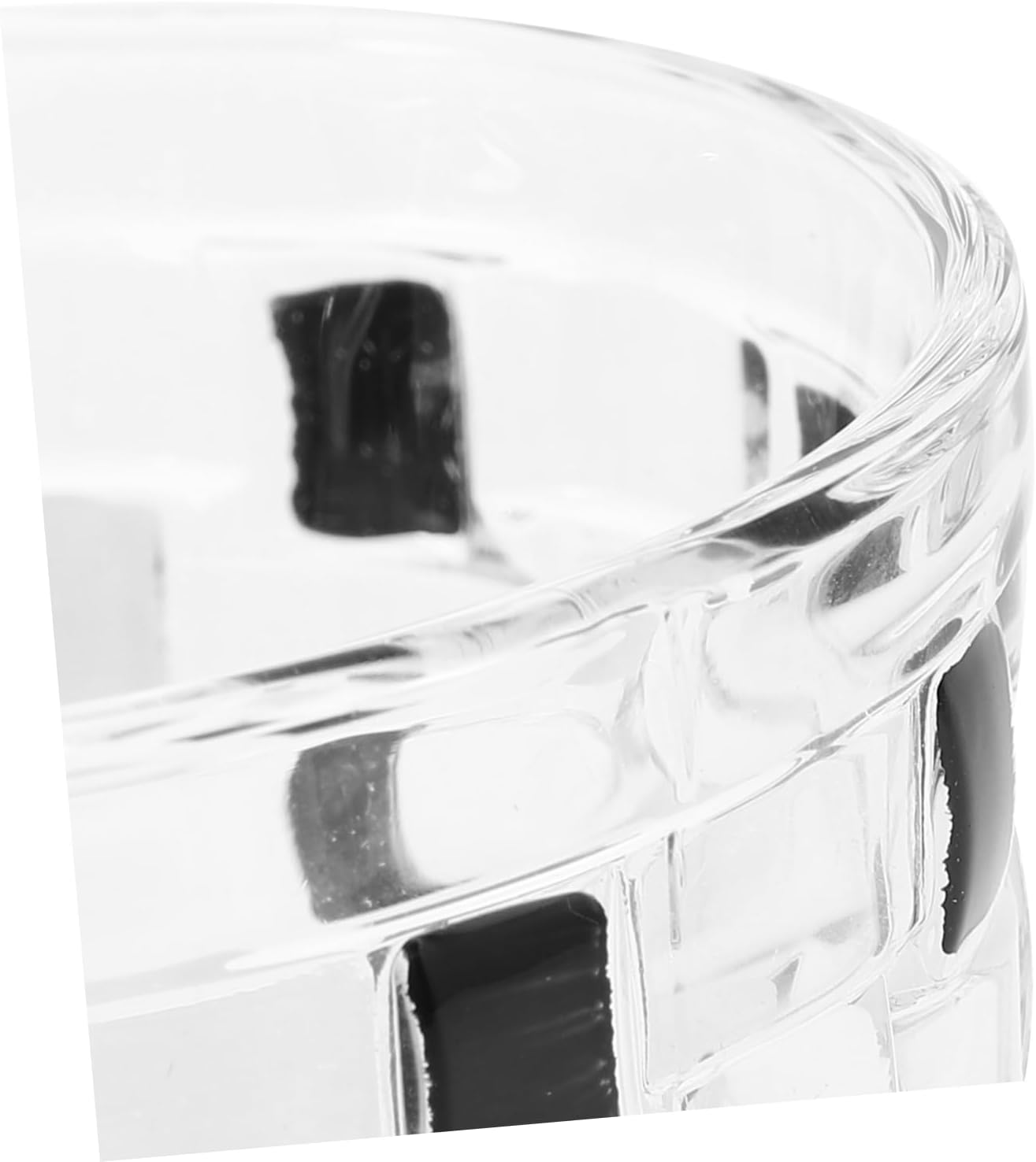 Elegant Glass Toothbrush Holder - Black and White Checkered Design