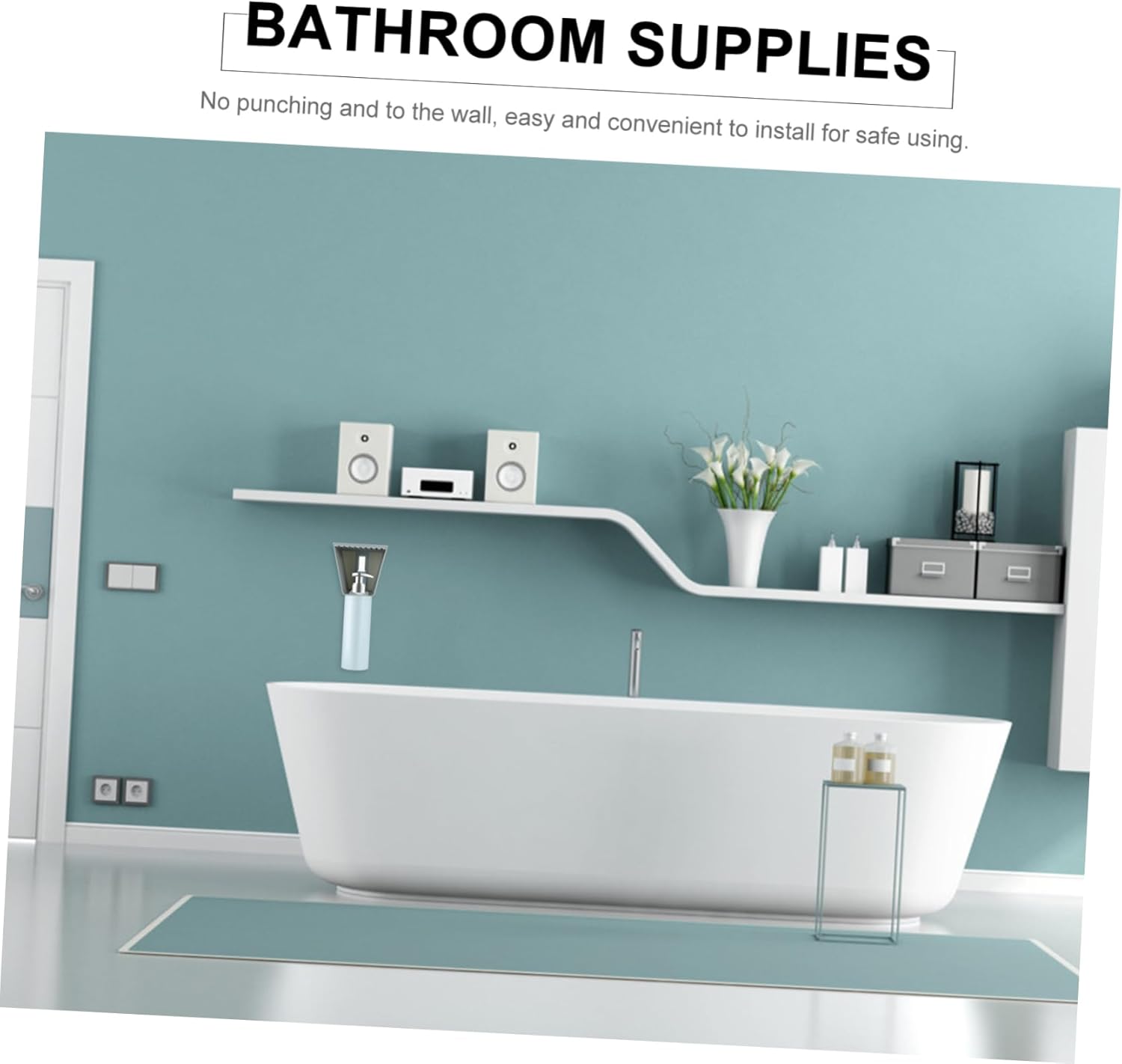 2-Piece Wall-Mounted Storage Racks for Bathroom