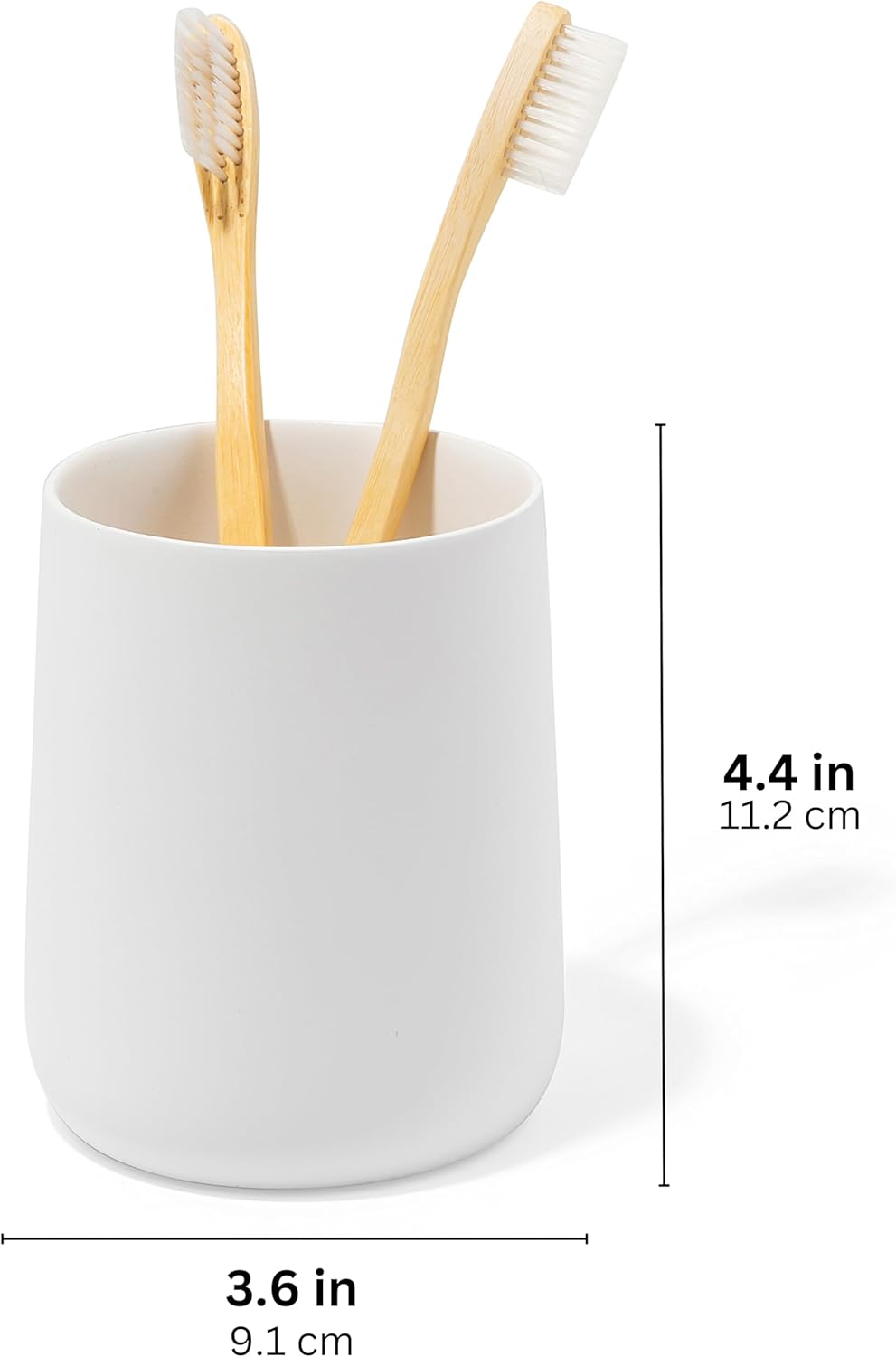 Matte White Toothbrush Holder and Soap Dispenser Set