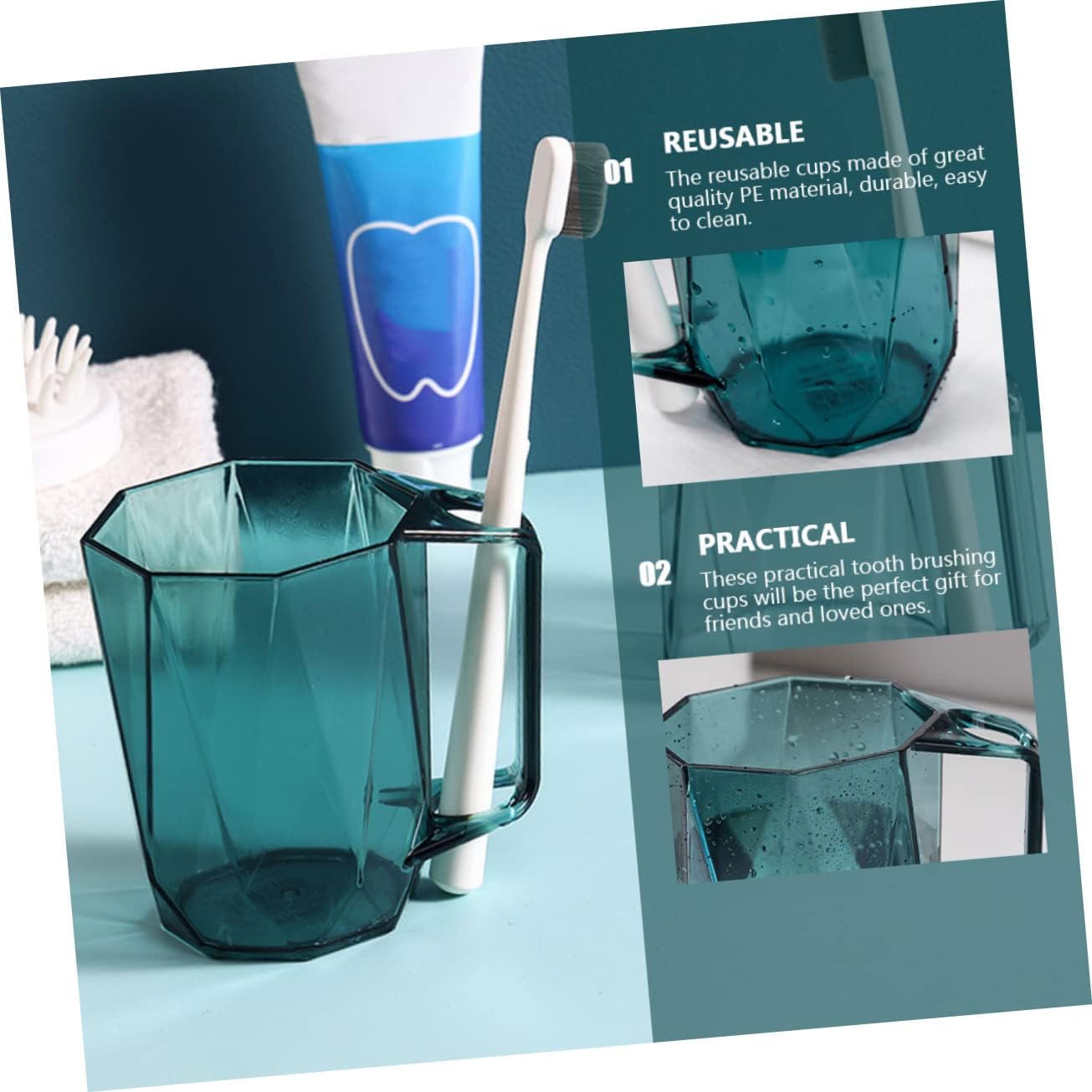 3-Piece Mouthwash Holder Set