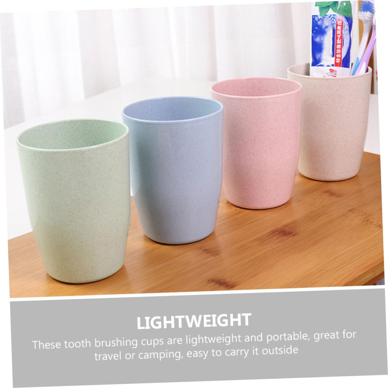 4-Pack Reusable Travel Mouth Wash Cups for Boys and Girls