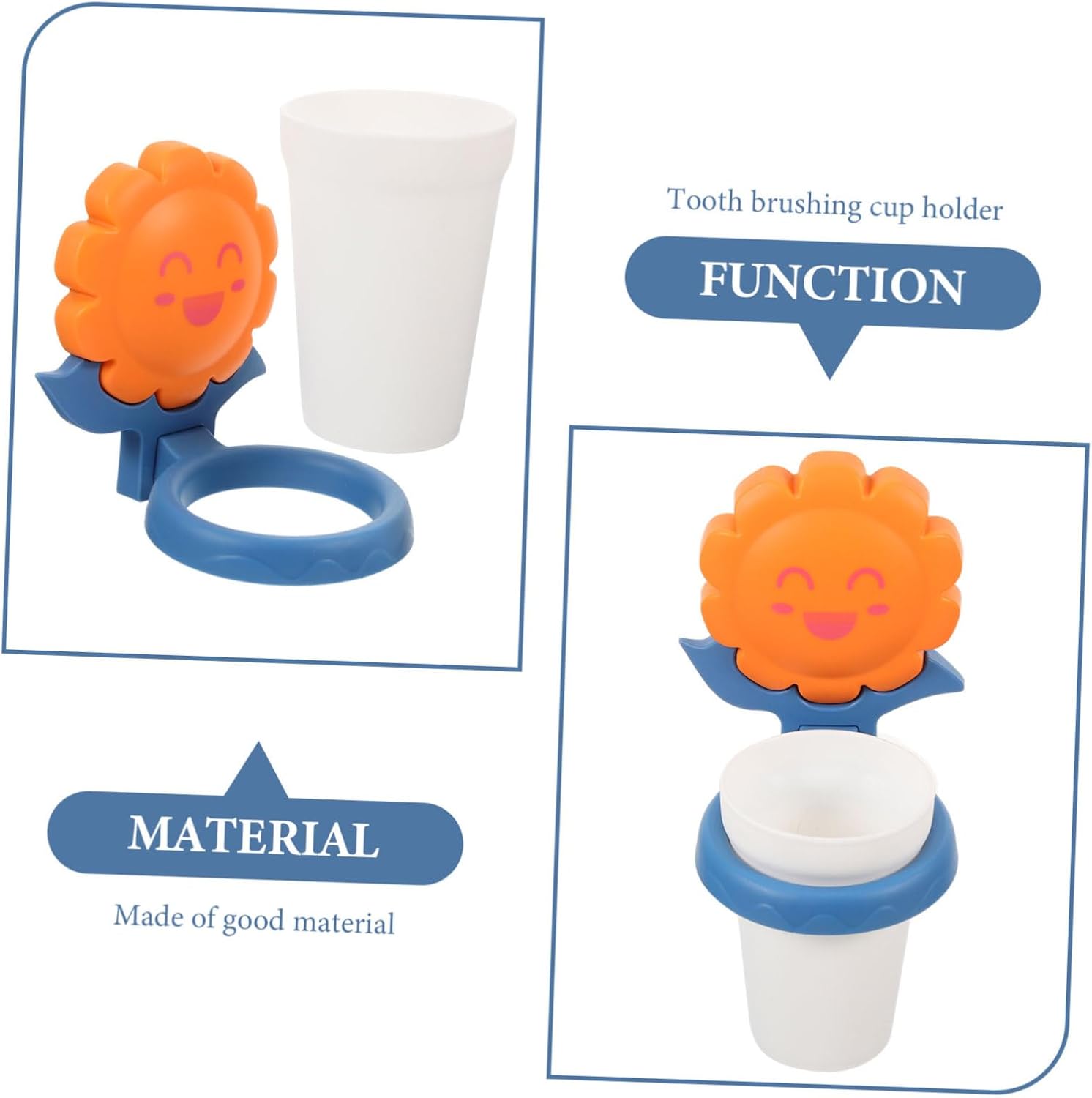 Cute Cartoon Toothbrush Holder Wall Mounted Storage Rack for Bathroom