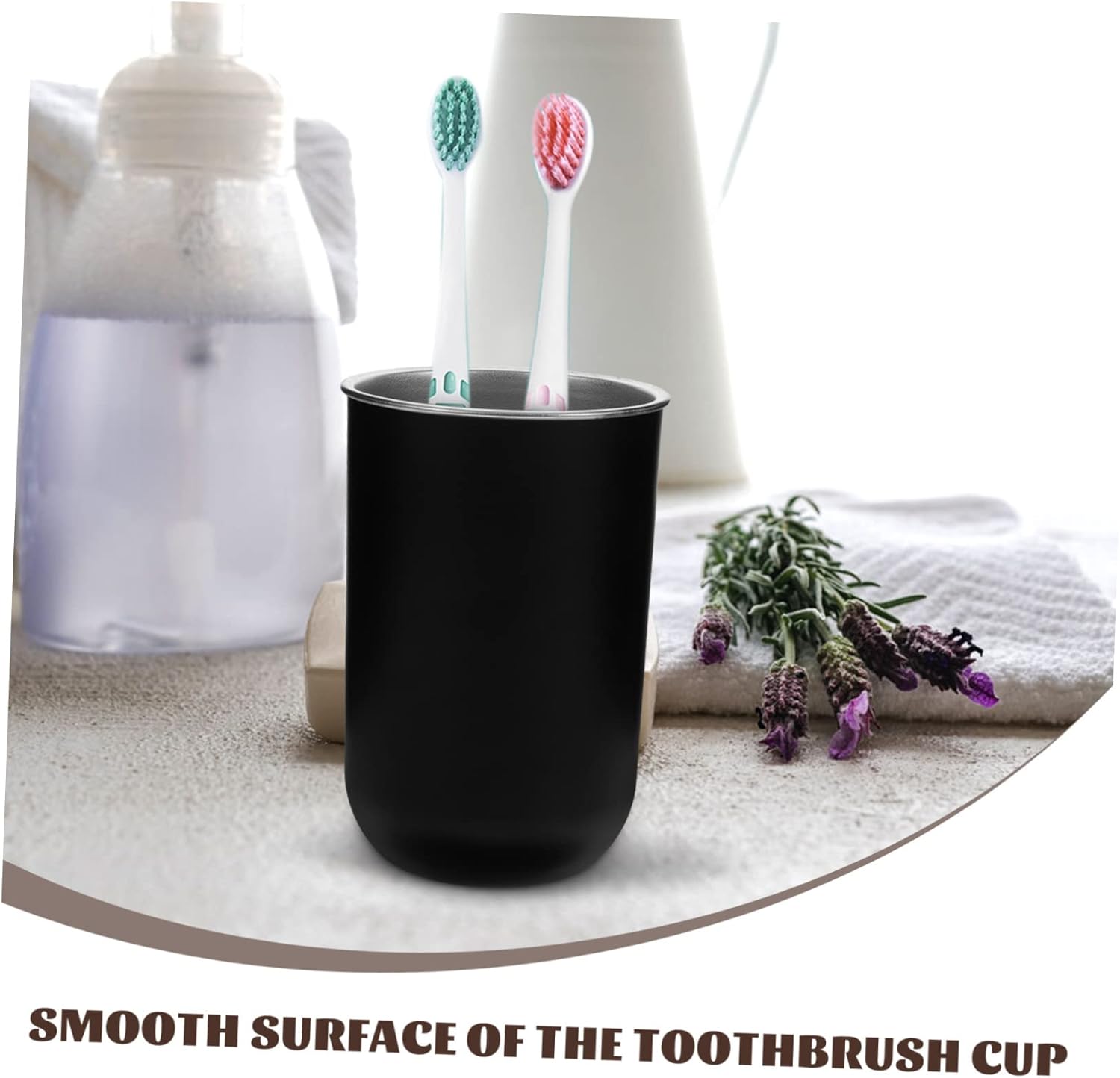 Pam ingono Stainless Steel Toothbrush Cup 350ml Black
