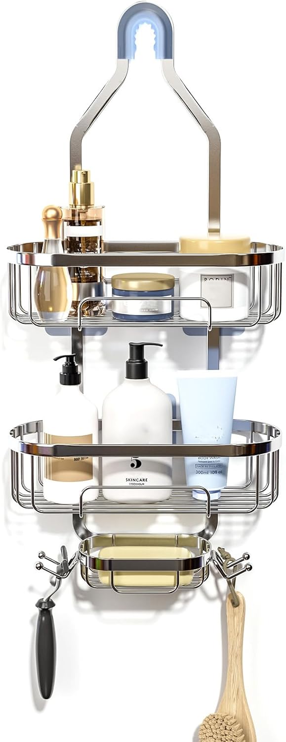Effortlessly Organized Showers Rust-Resistant Caddies from Ycpasta