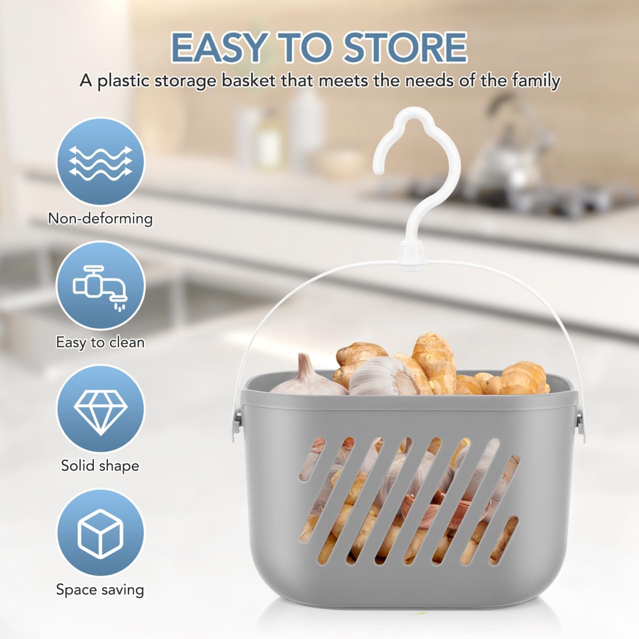 Luxshiny Wall-Mounted Storage Basket