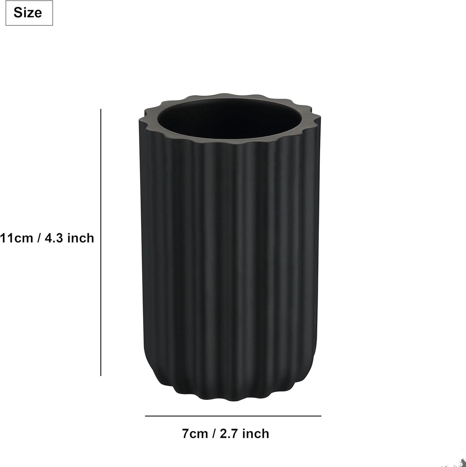 Kmeino Matte Black Bath Organizer for Toothbrushes Makeup