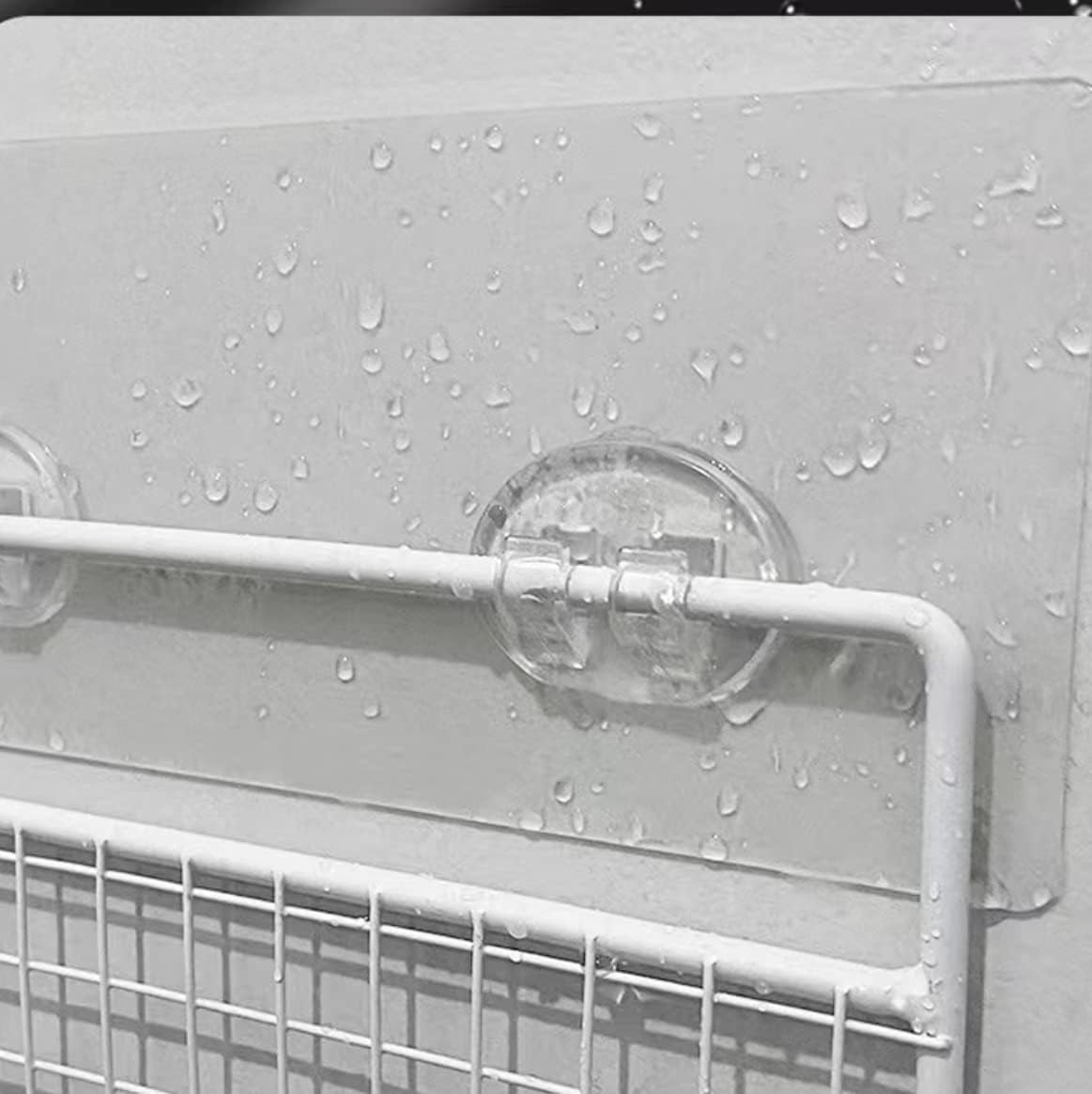2 Pack Transparent Shower Caddy Adhesive Stickers No Drilling