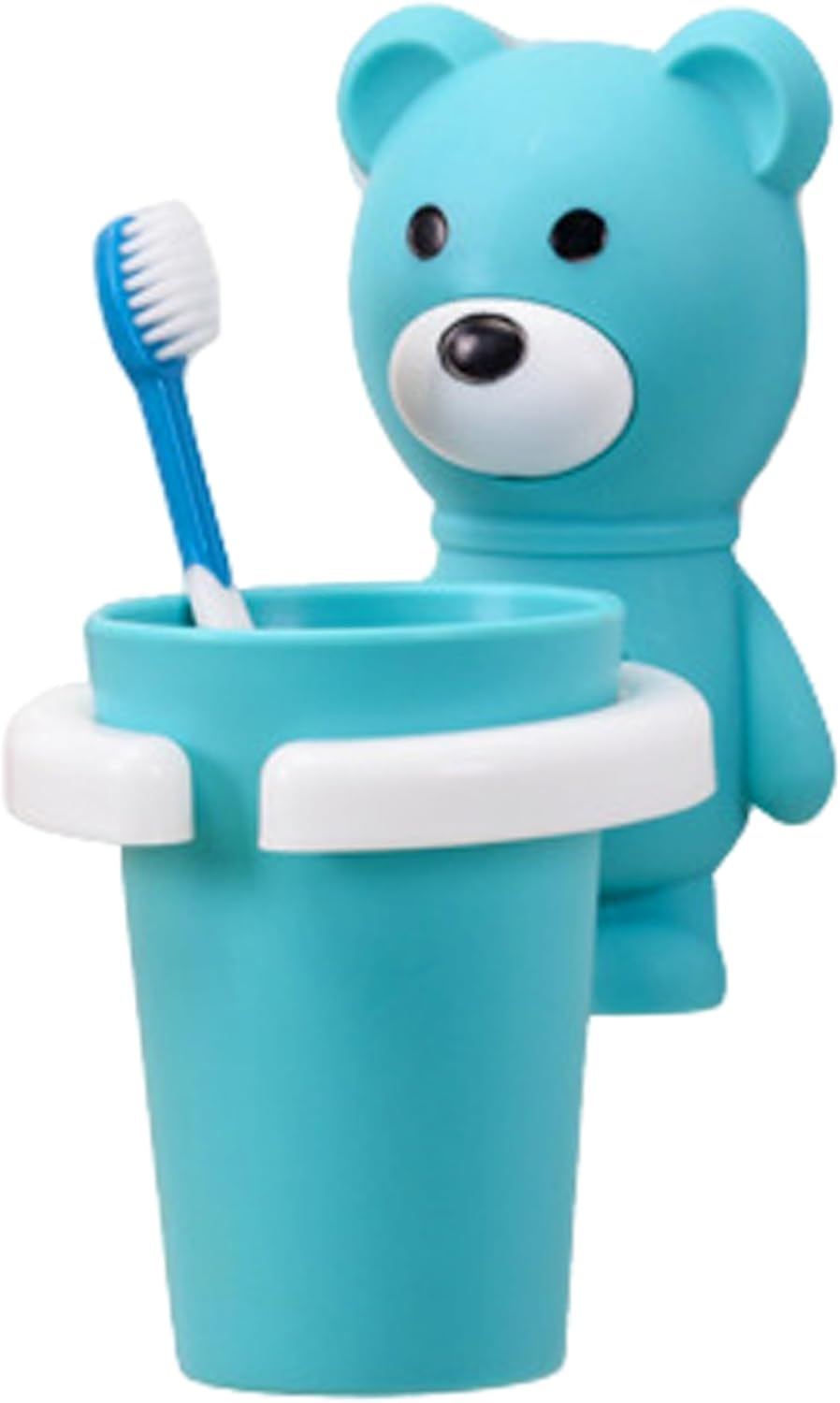 Cute Bear Toothbrush Holder with Cup for Kids