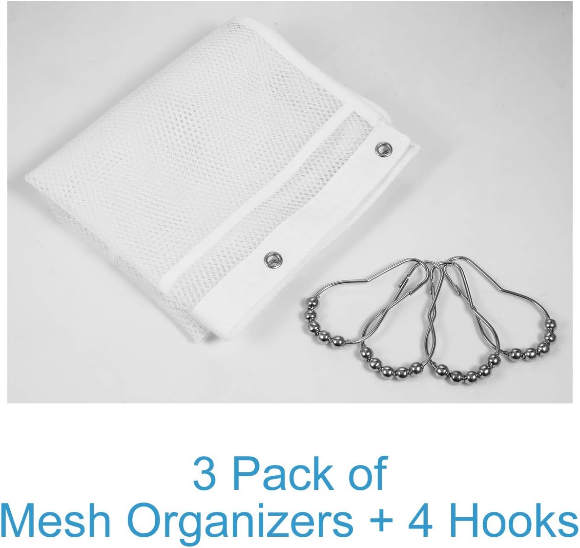 3 Pack Lightweight Mesh Shower Caddy Organizer White