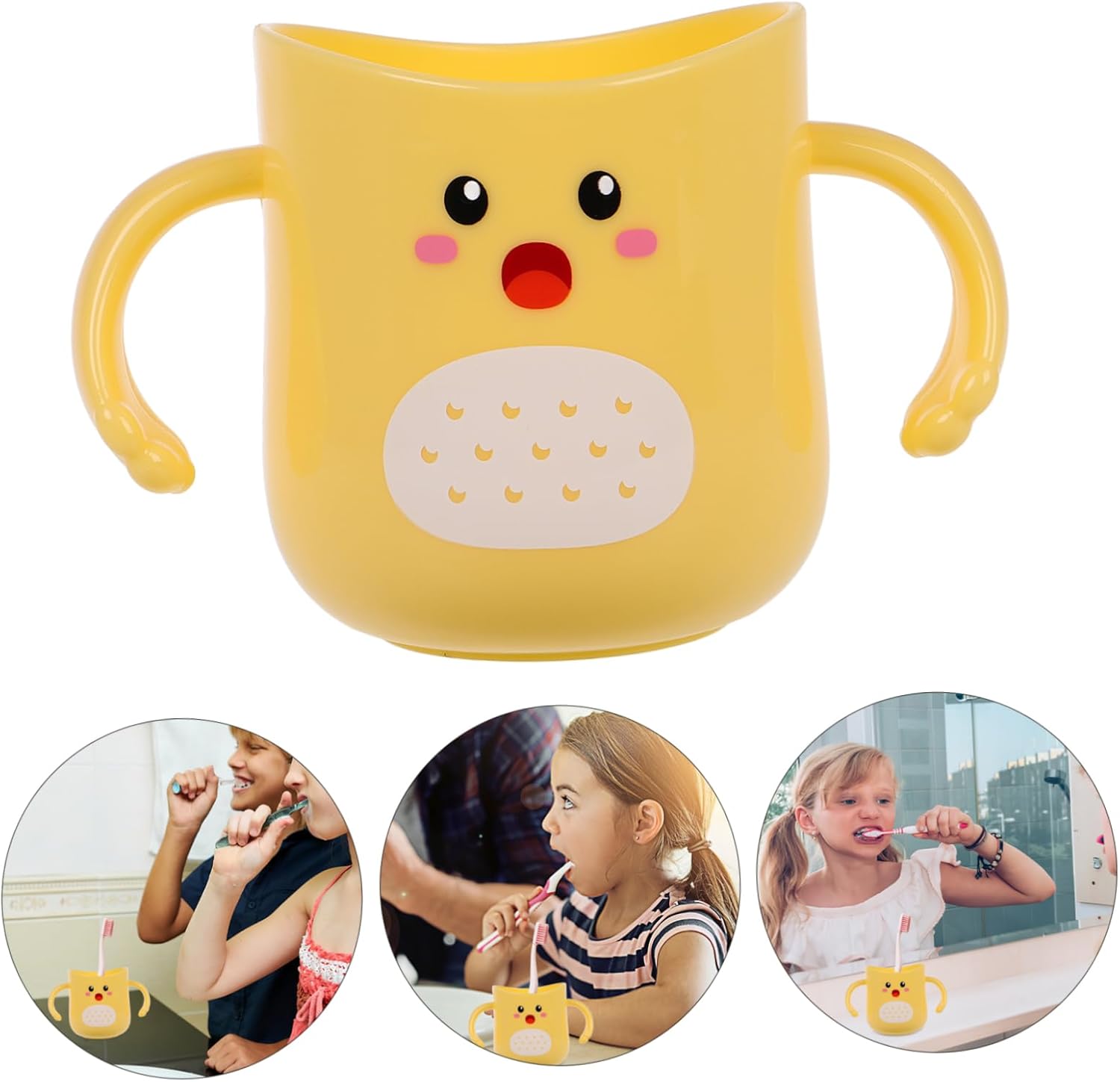 Toothbrush Cup CUTE Dinosaur Design Durable Drop-Resistant Reusable plastic holder