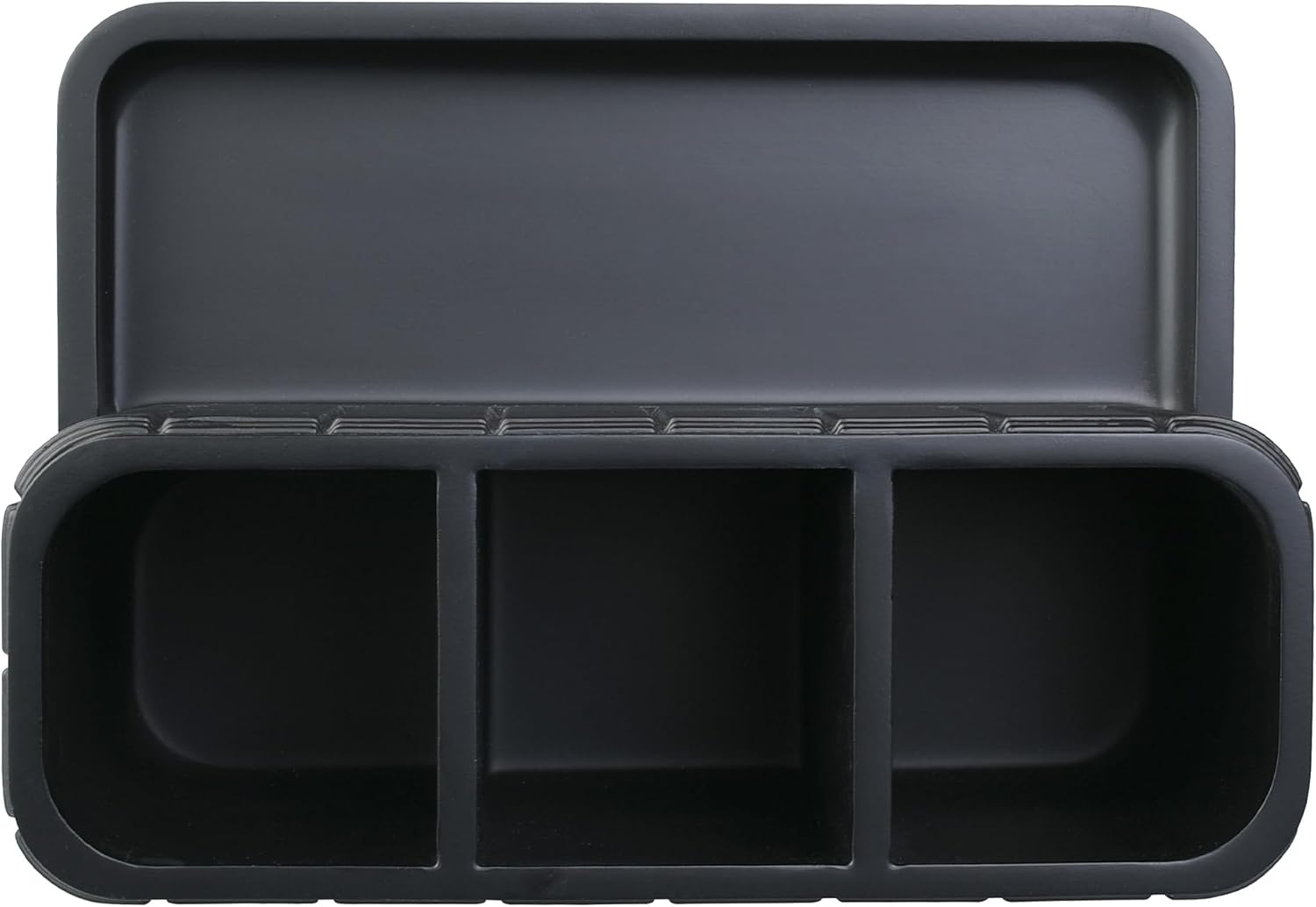 Luxurious bathroom vanity organizer with 3 compartments for makeup and skincare