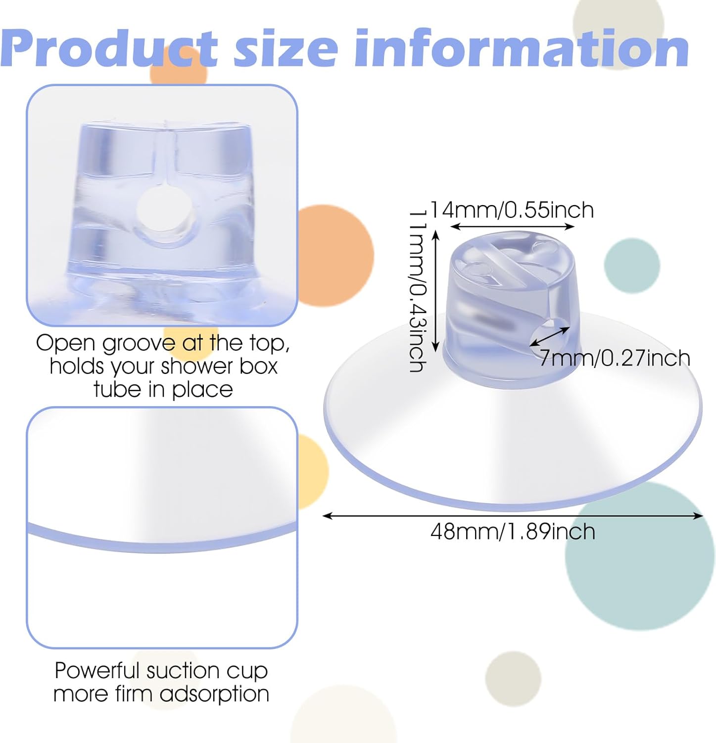 9-Piece Suction Cup Set for Shower Caddy