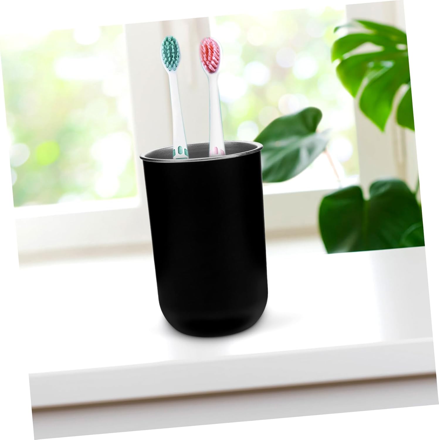 Pam ingono Stainless Steel Toothbrush Cup 350ml Black