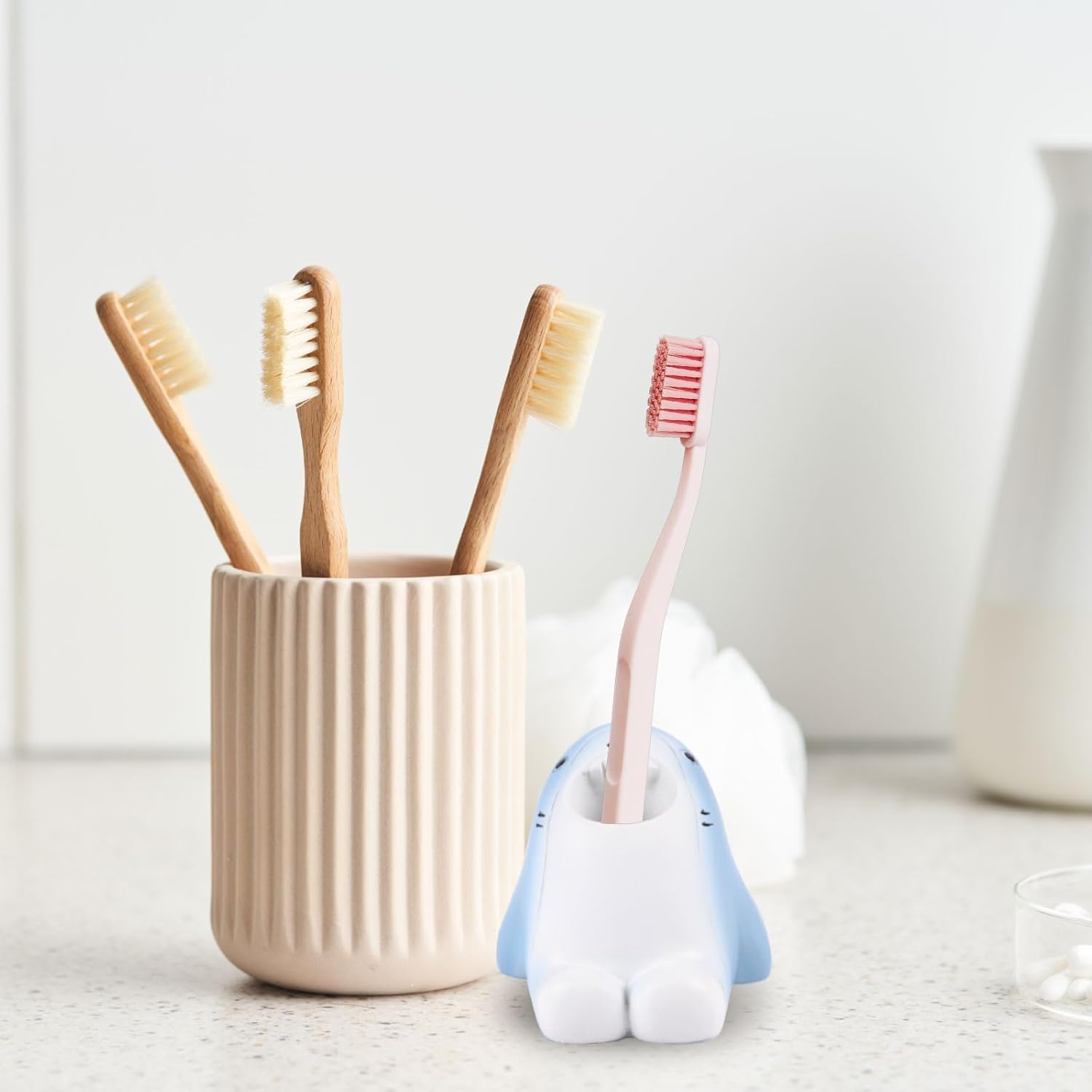 AKAKL Cute Shark Toothbrush Holder
