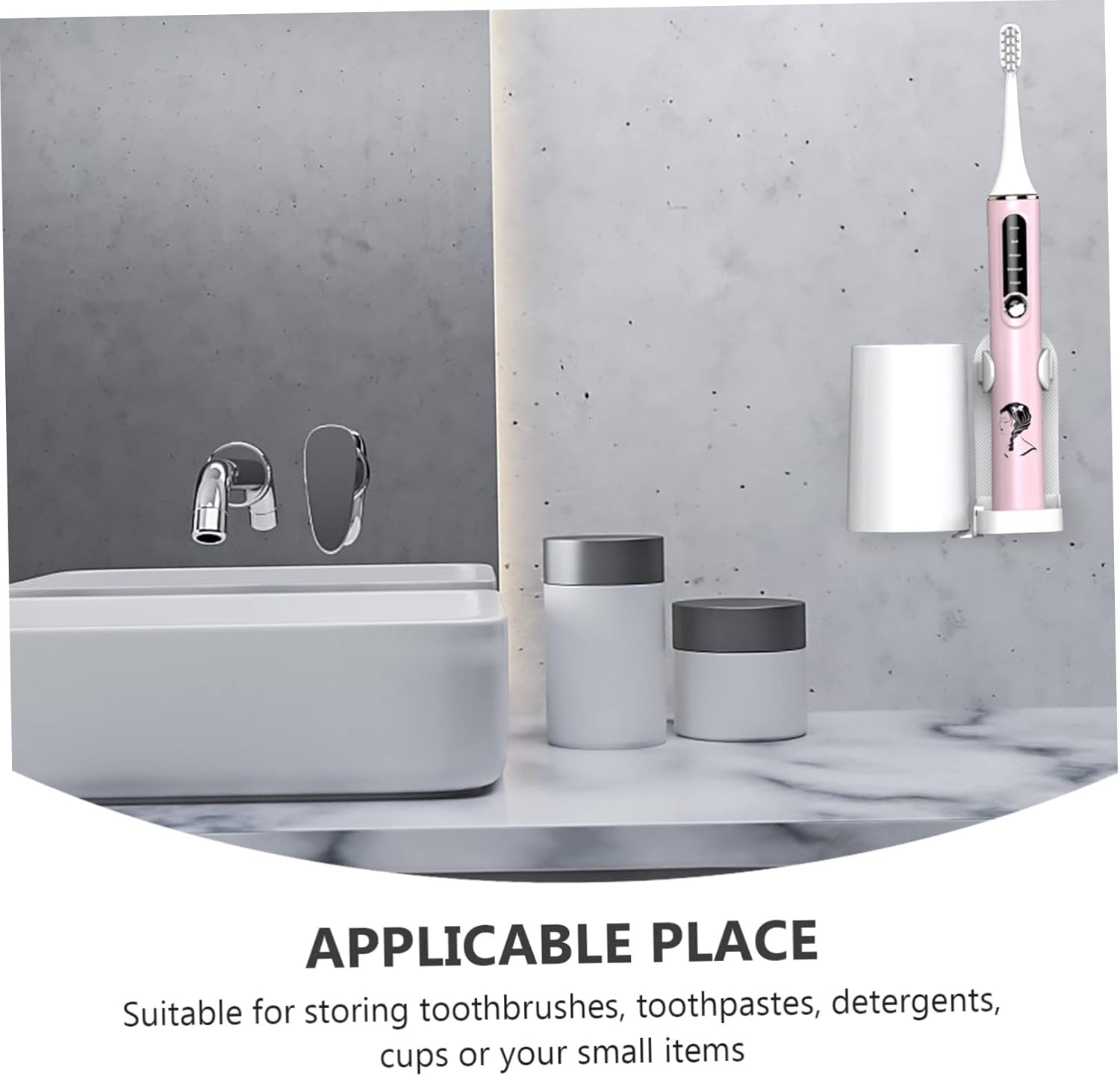 Wall-Mounted Electric Toothbrush Holder 2 Set