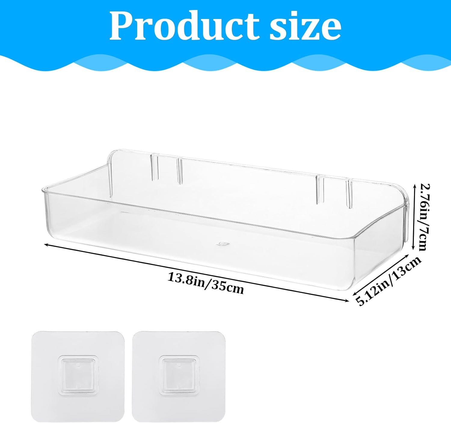 Wall-Mounted Acrylic Shower Caddies