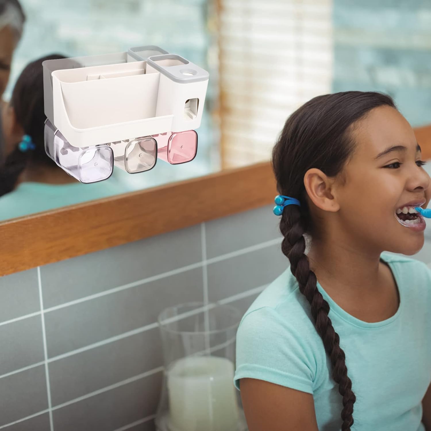 Anneome Space-Saving Wall-Mounted Toothbrush Toothpaste Organizer