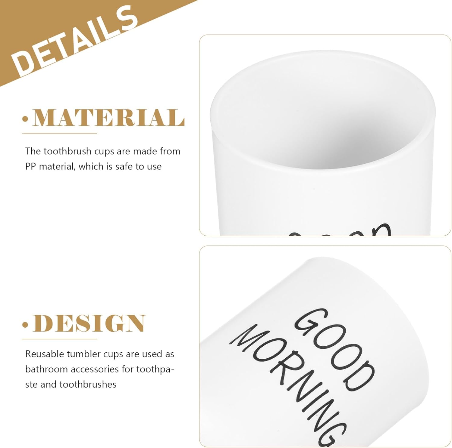 Alipis 2pcs Toothbrush Cups Holder for Bathroom