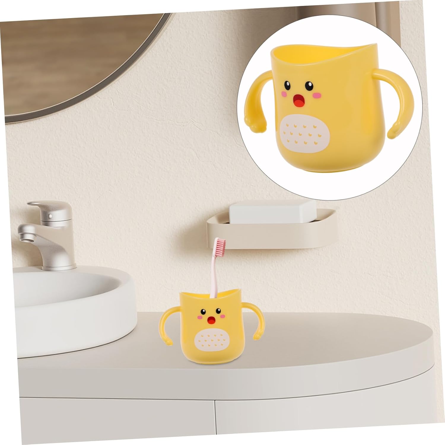 Abaodam Multifunctional Reusable Toothbrush Cup for Children