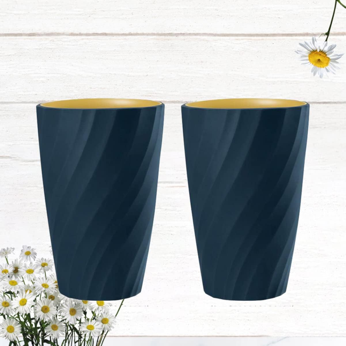 Cabinet-friendly 2-Piece Toothbrush Holder