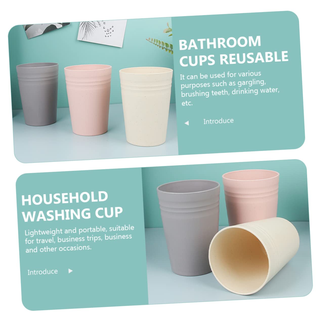 Get Set for a 3-Piece Creative Toothbrush Cup Set