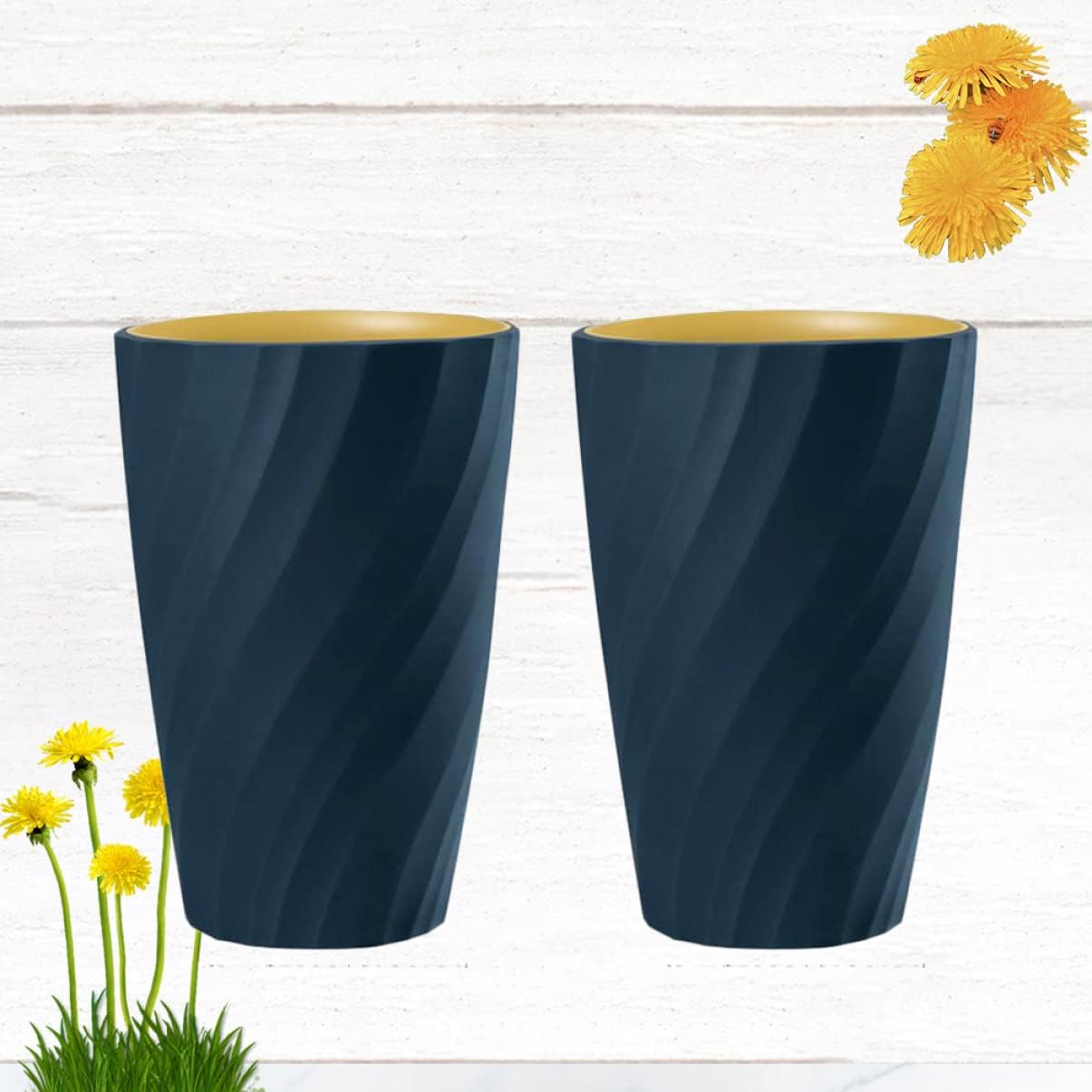 Cabinet-friendly 2-Piece Toothbrush Holder
