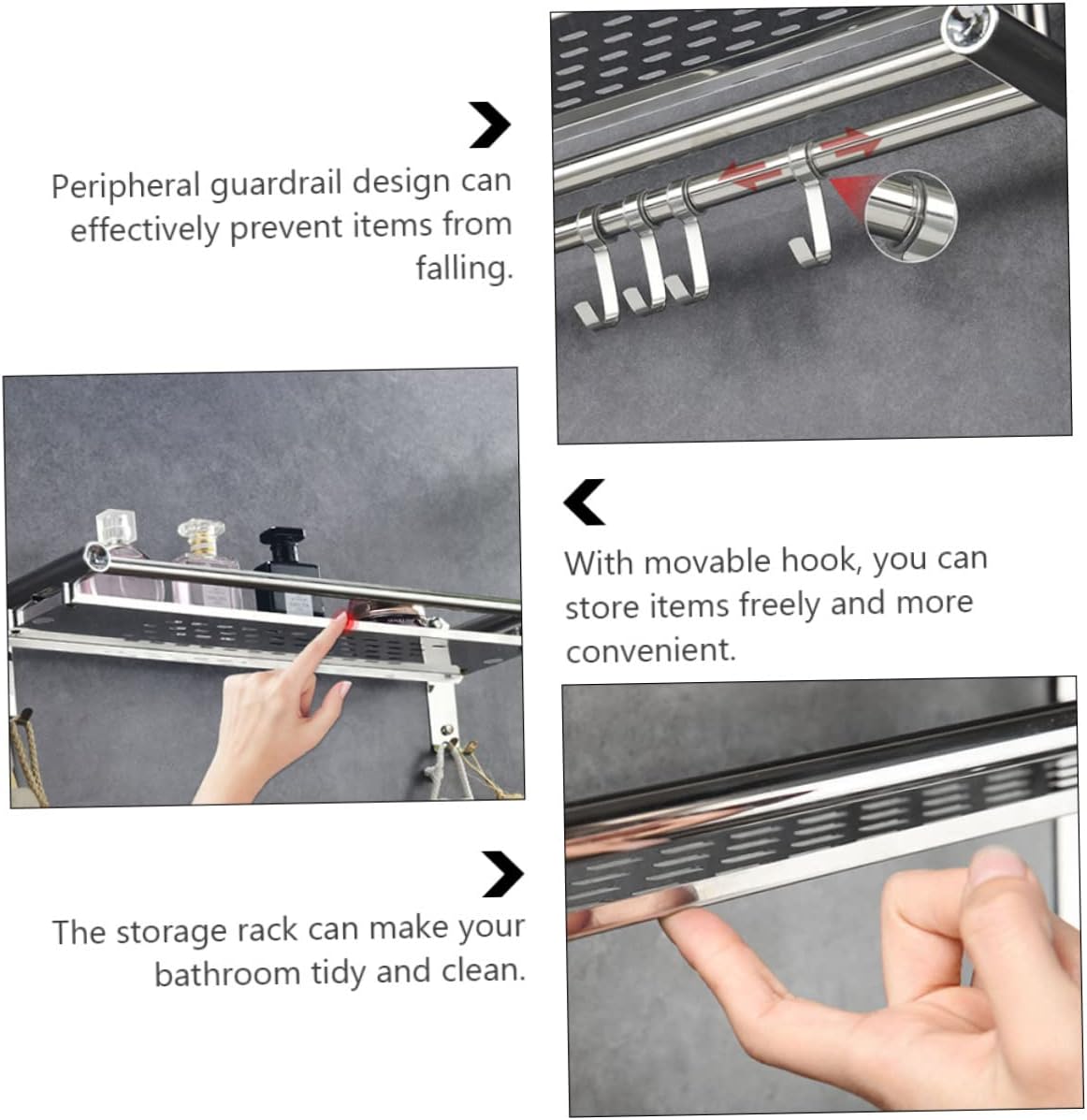 BrightFufu Stainless Steel Bathroom Shower Rack