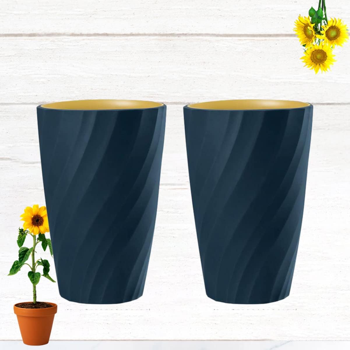 Cabinet-friendly 2-Piece Toothbrush Holder