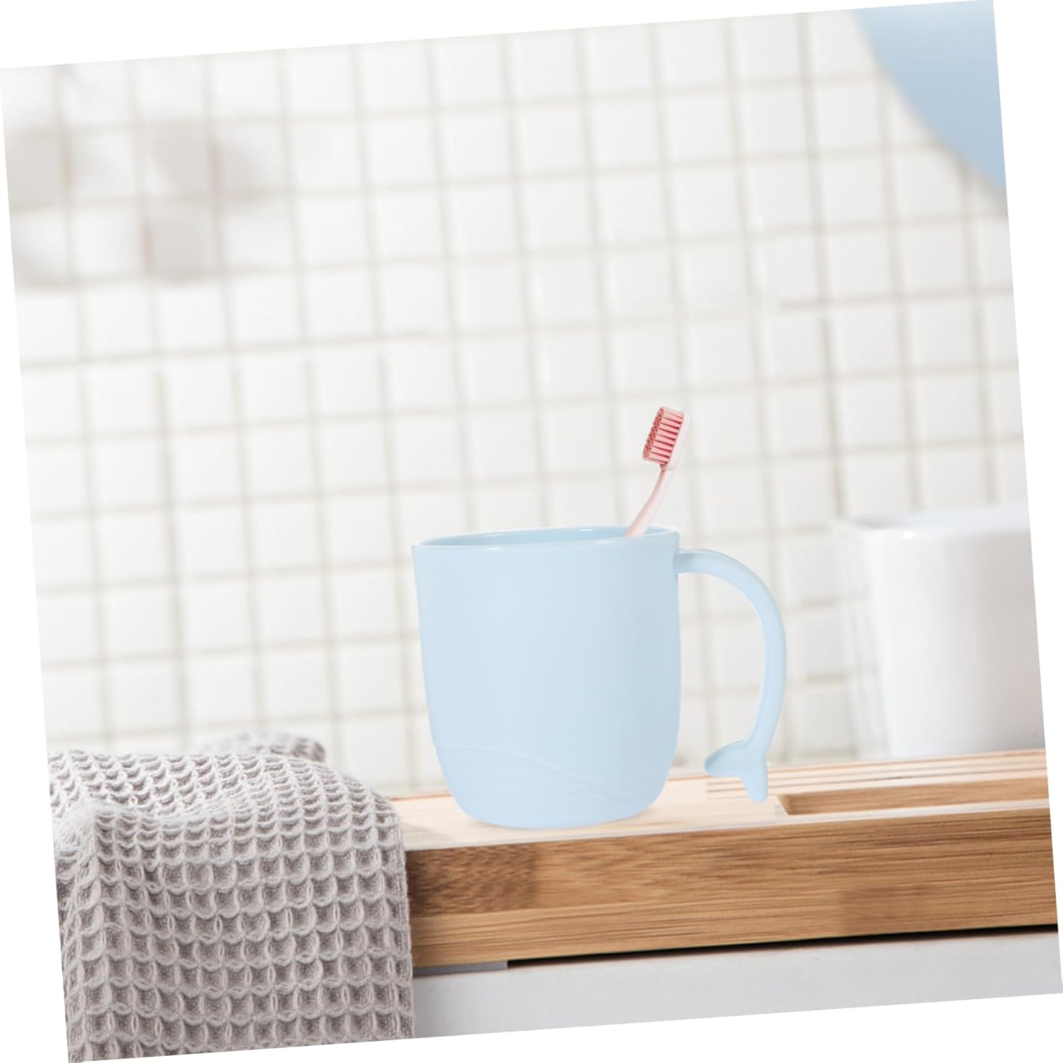 Two-Piece Dolphin Shaped Offset Mouthwash Cups for Boys and Girls
