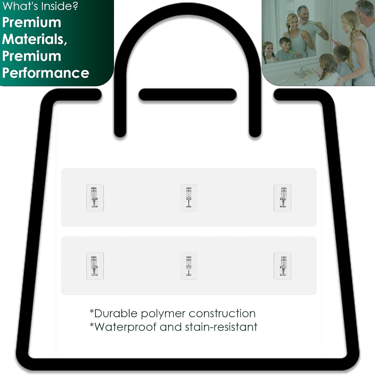 Strong Adhesive 2-Pack Replacement for Shower Caddy