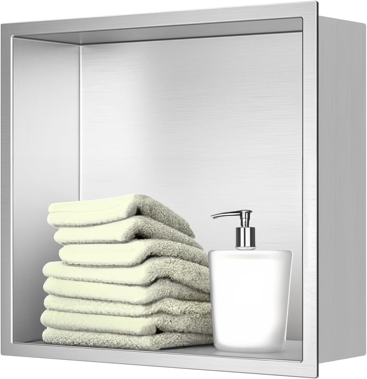 Stainless Steel Shower Niche Organizer for Space-Saving Storage