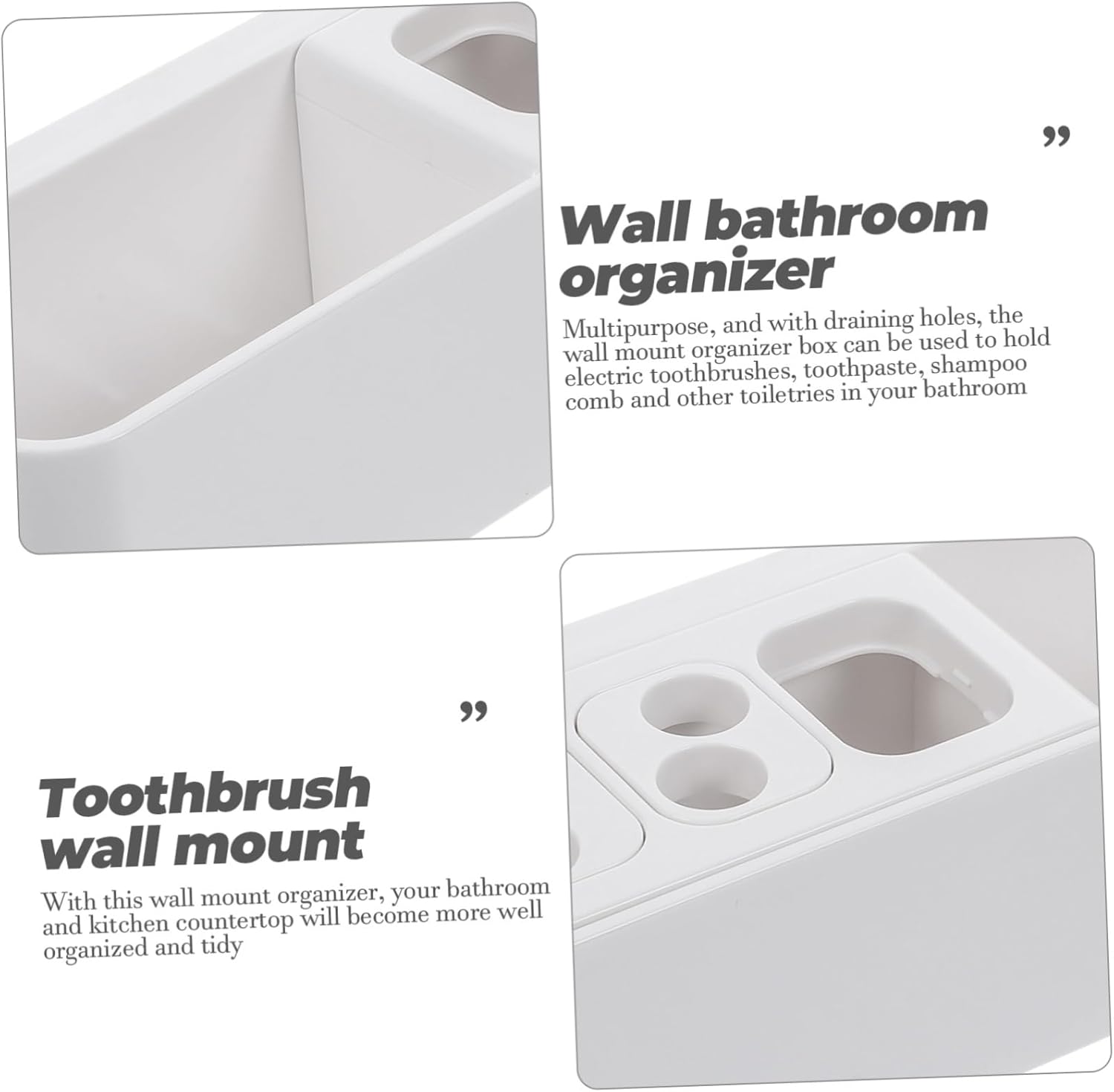 Eco-Friendly Wall-Mounted Electric Toothbrush Holder