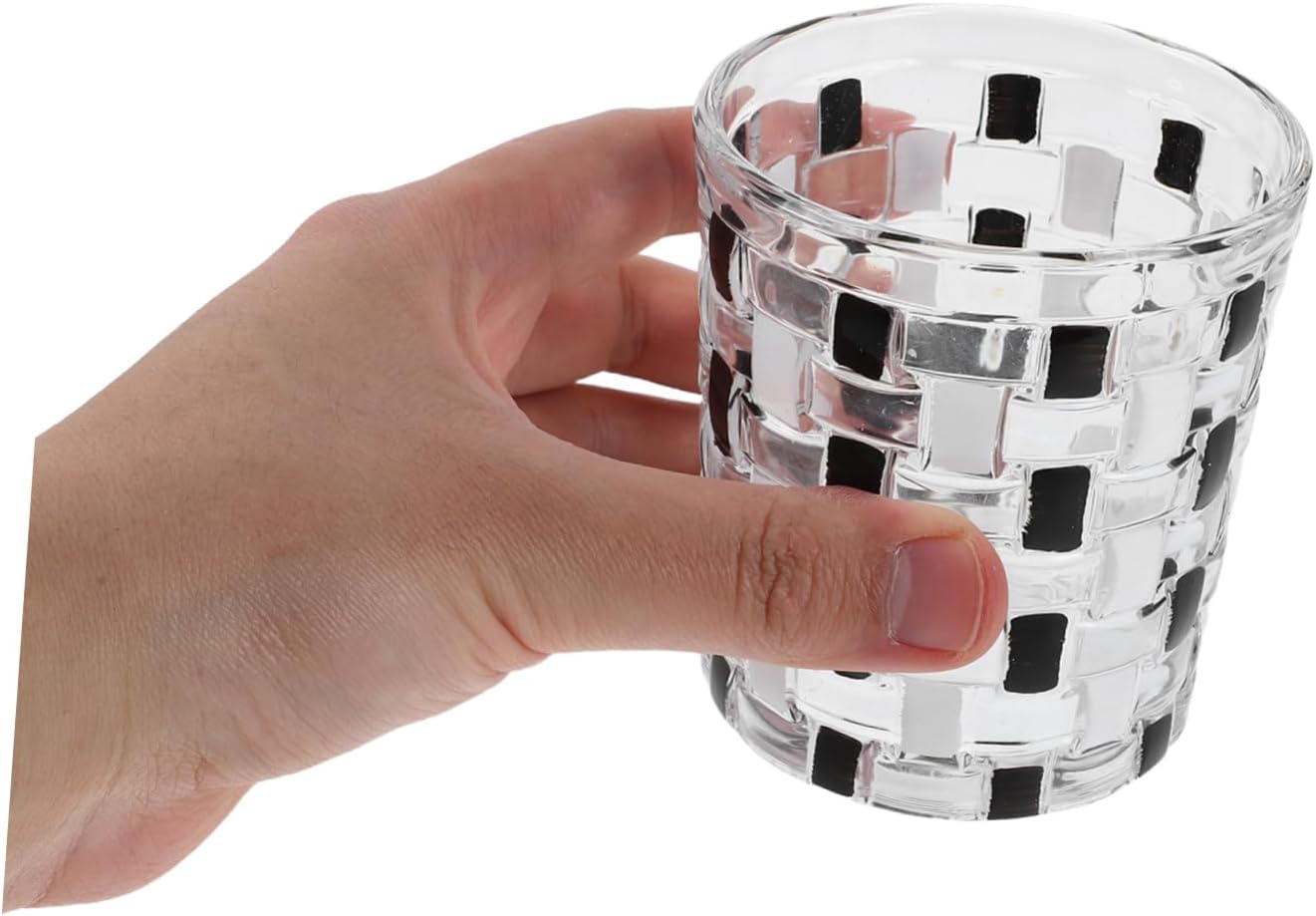 HEALLILY Mouthwash Rinsing Cup Glass Tumbler Toothbrush Holder