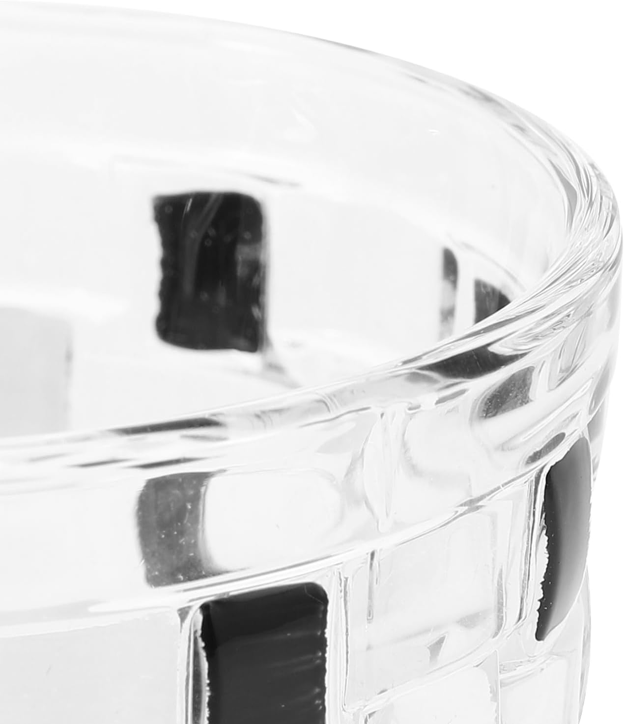 HOLIDYOYO Black White Checkerboard Glass Mouthwash Toothbrush Travel Holder