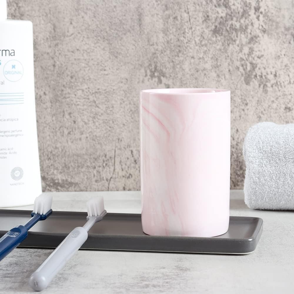 WongWongCat Pink Ceramic Toothbrush Holder 300ml