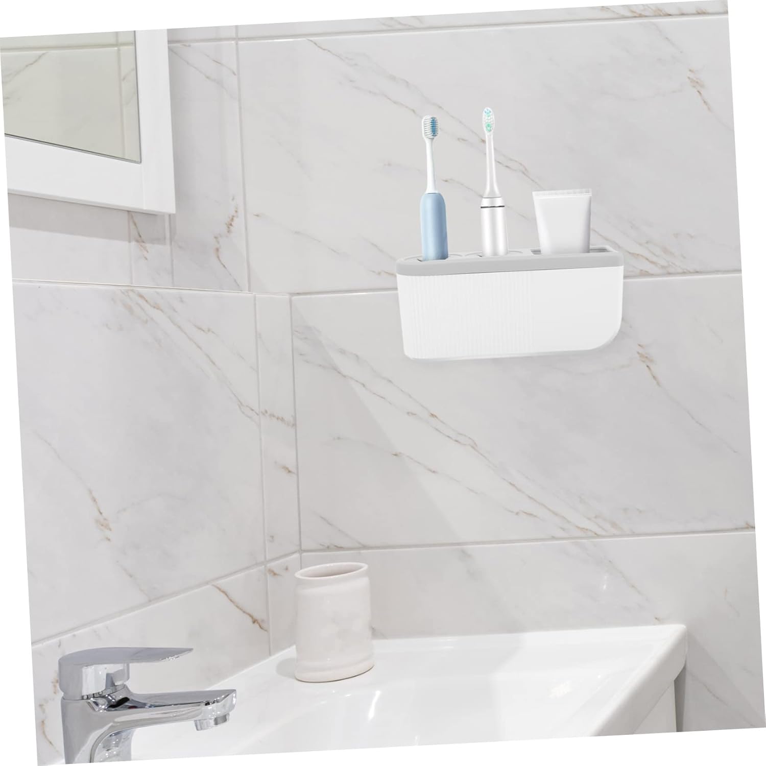 Stylish Electric Toothbrush Holder Wall-Mounted Durable Space-Saving