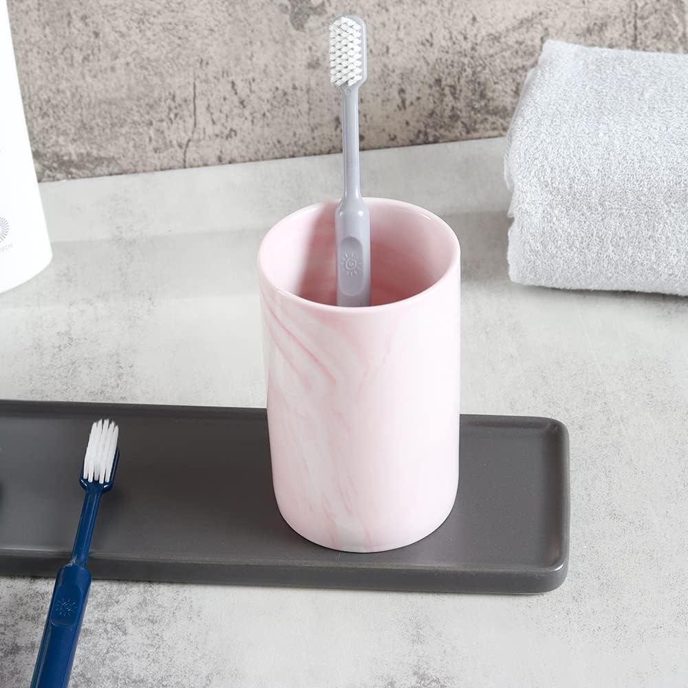 WongWongCat Pink Ceramic Toothbrush Holder 300ml
