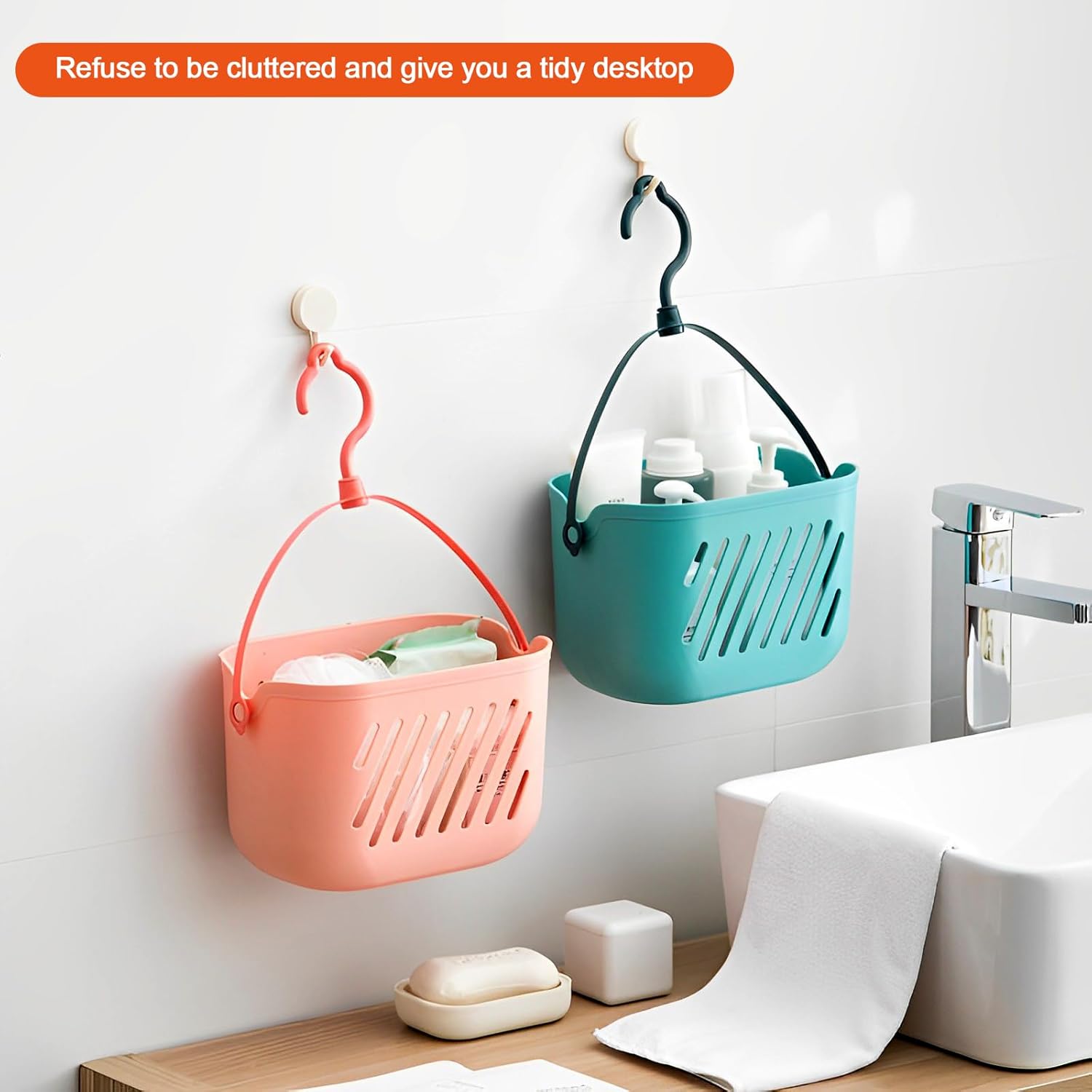 2-Piece Hanging Shower Caddy
