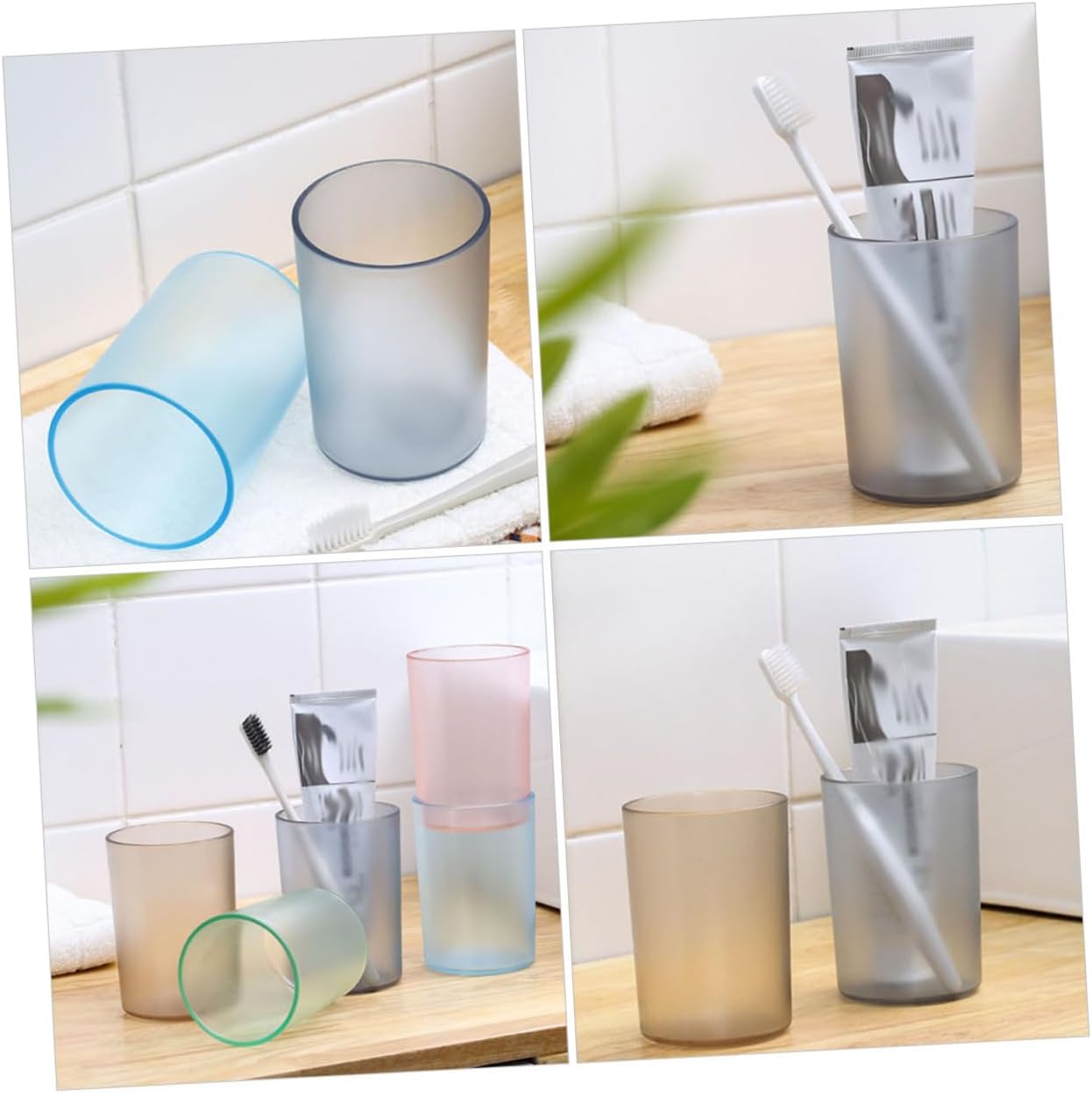 Ciieeo 5pcs Bathroom Mug Suction Cups Holder