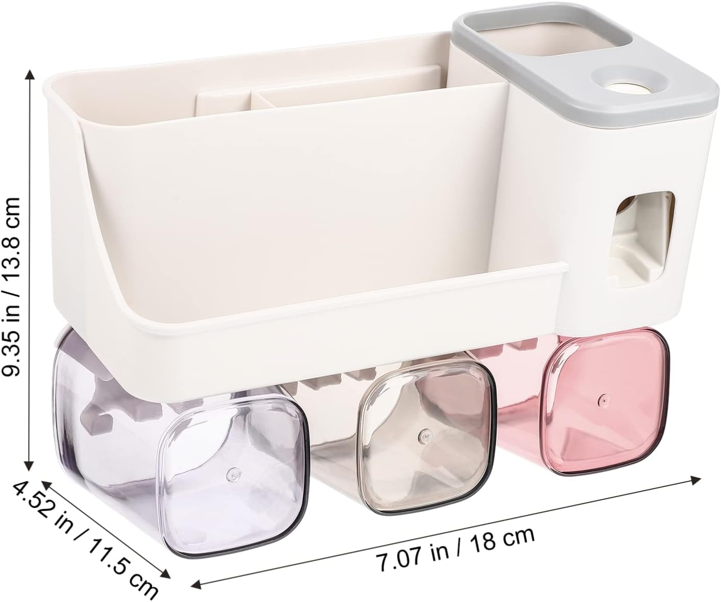 Anneome Space-Saving Wall-Mounted Toothbrush Toothpaste Organizer