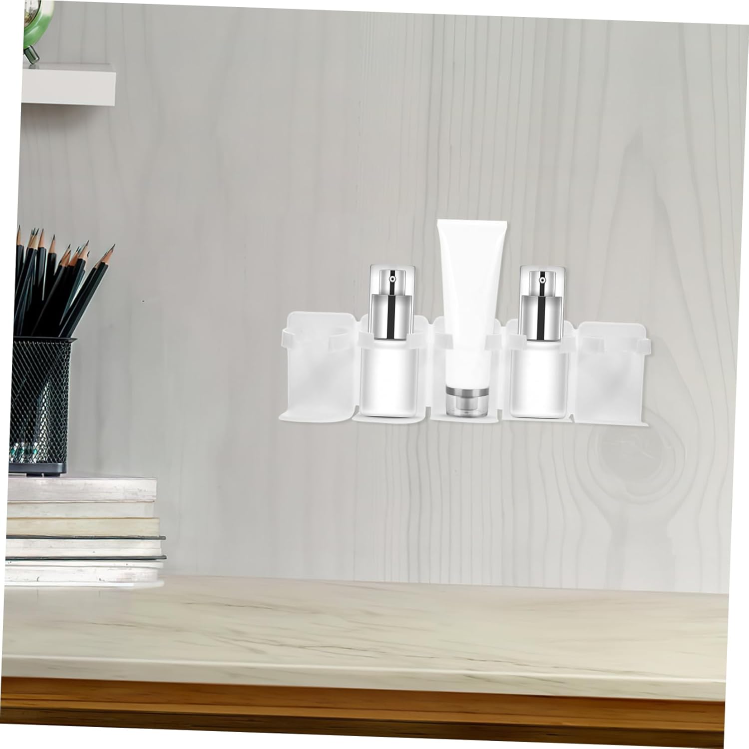 Luxshiny Wall Mounted Shower Organizer Multi-Purpose Storage Rack No Drilling