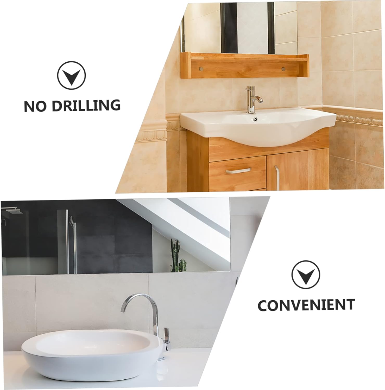 2-Pack Wall-Mounted Toothbrush Holders Set